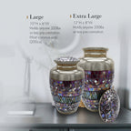 Silver Cracked Glass Extra Large Urn or Companion Urn – Extra Large Urns for Human Ashes | XL Urn & XXL Urn