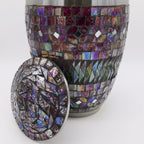 Silver Cracked Glass Extra Large Urn or Companion Urn – Extra Large Urns for Human Ashes | XL Urn & XXL Urn