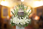 Silver Cracked Glass Cremation Urns for Human Ashes - Large Adult Funeral Urn