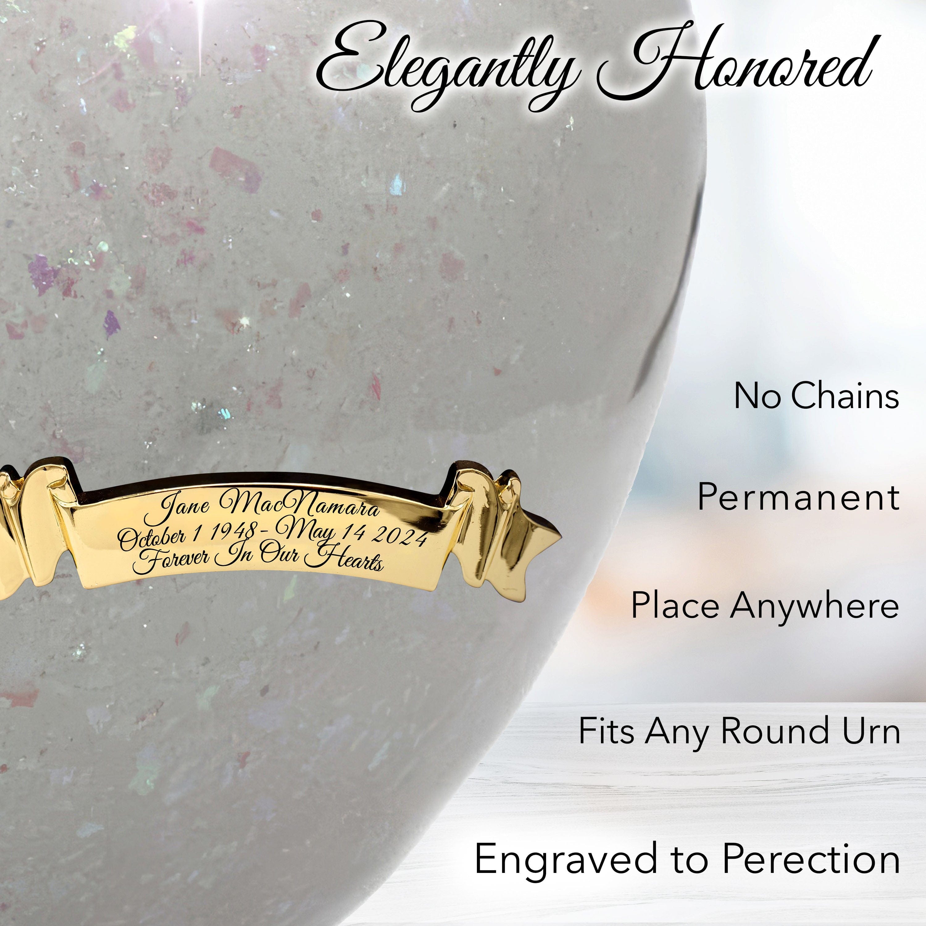 White Sparkling Cremation Urns for Human Ashes - Large Adult Funeral Urn