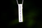 Opal Bar Cremation Necklace - Engravable