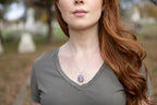 Crystal and Silver Tree of Life Cremation Necklace