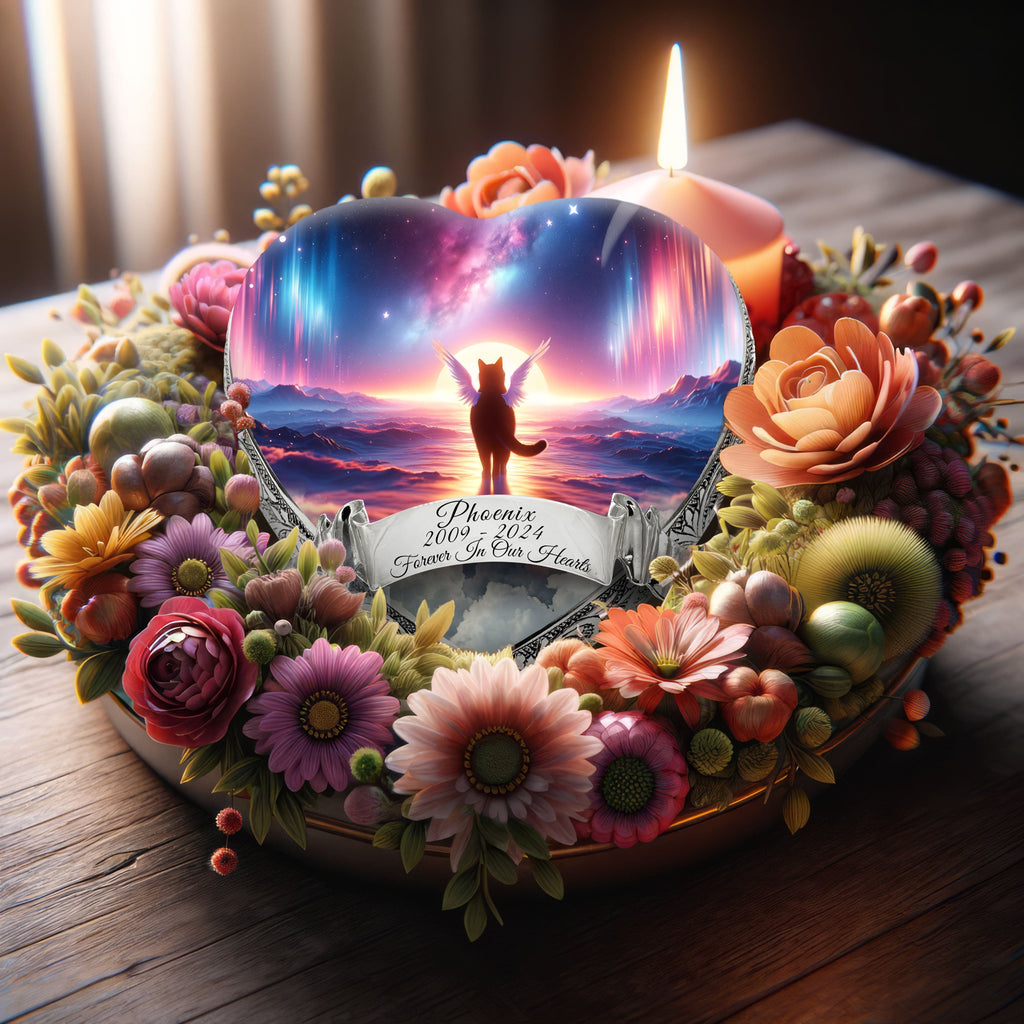 Astral Aurora Cat Urns for Ashes & Cat Cremation Urn