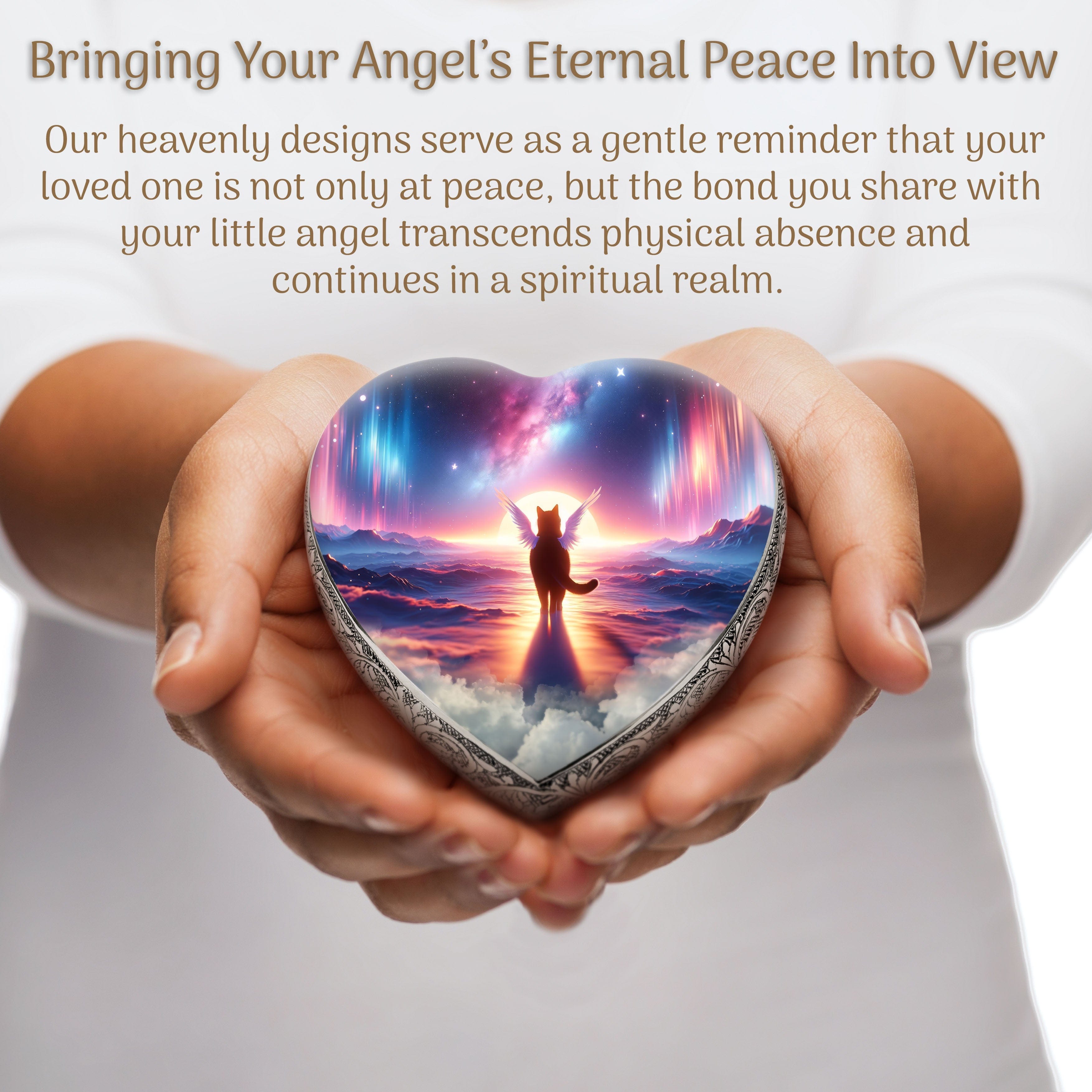 Astral Aurora Cat Urns for Ashes & Cat Cremation Urn