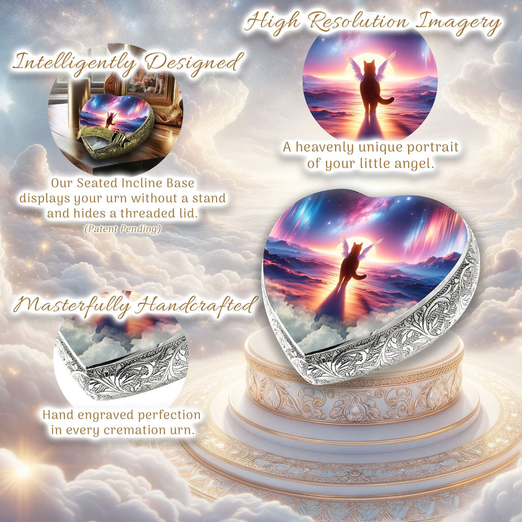 Astral Aurora Cat Urns for Ashes & Cat Cremation Urn