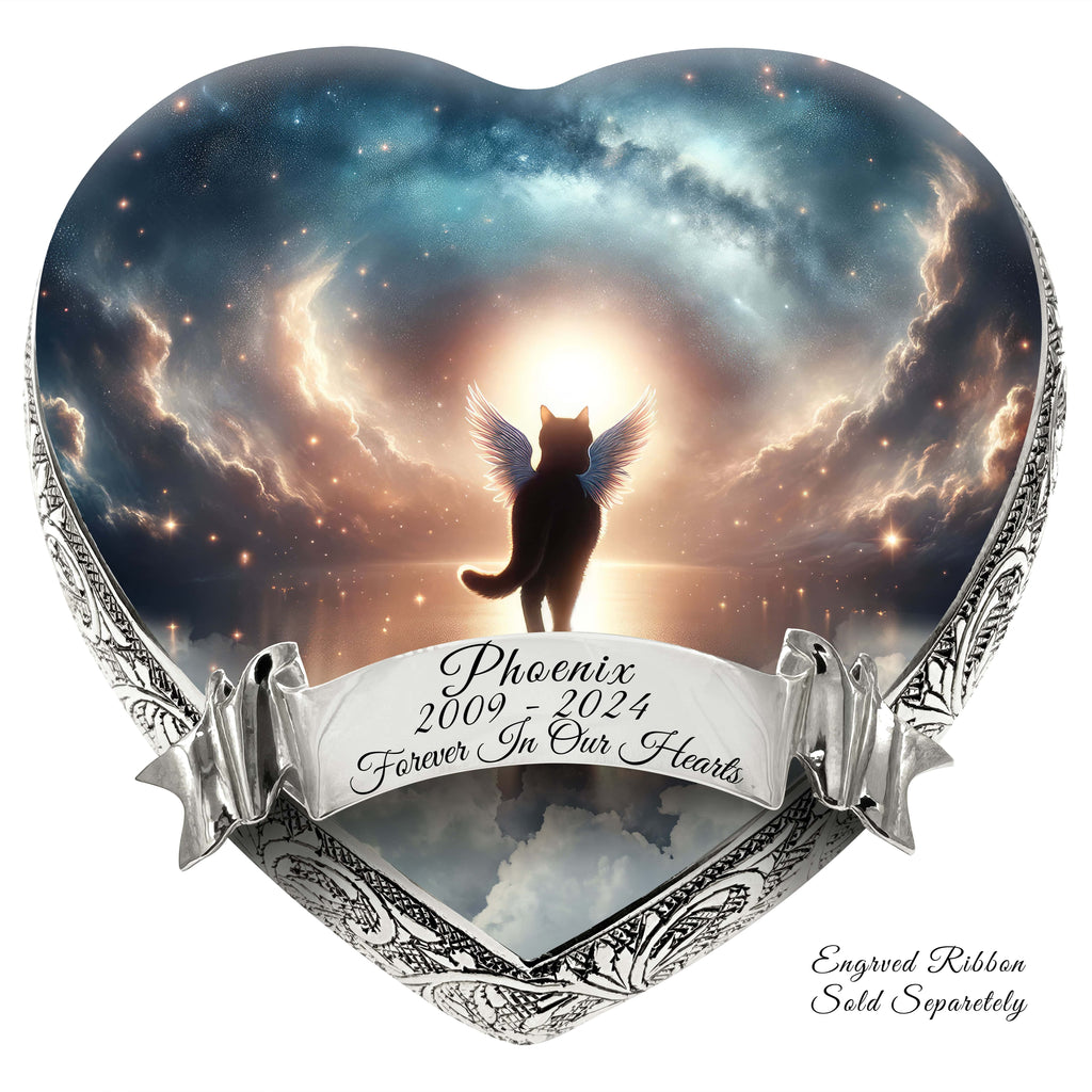 Celestial Symphony Cat Urns for Ashes & Cat Cremation Urn