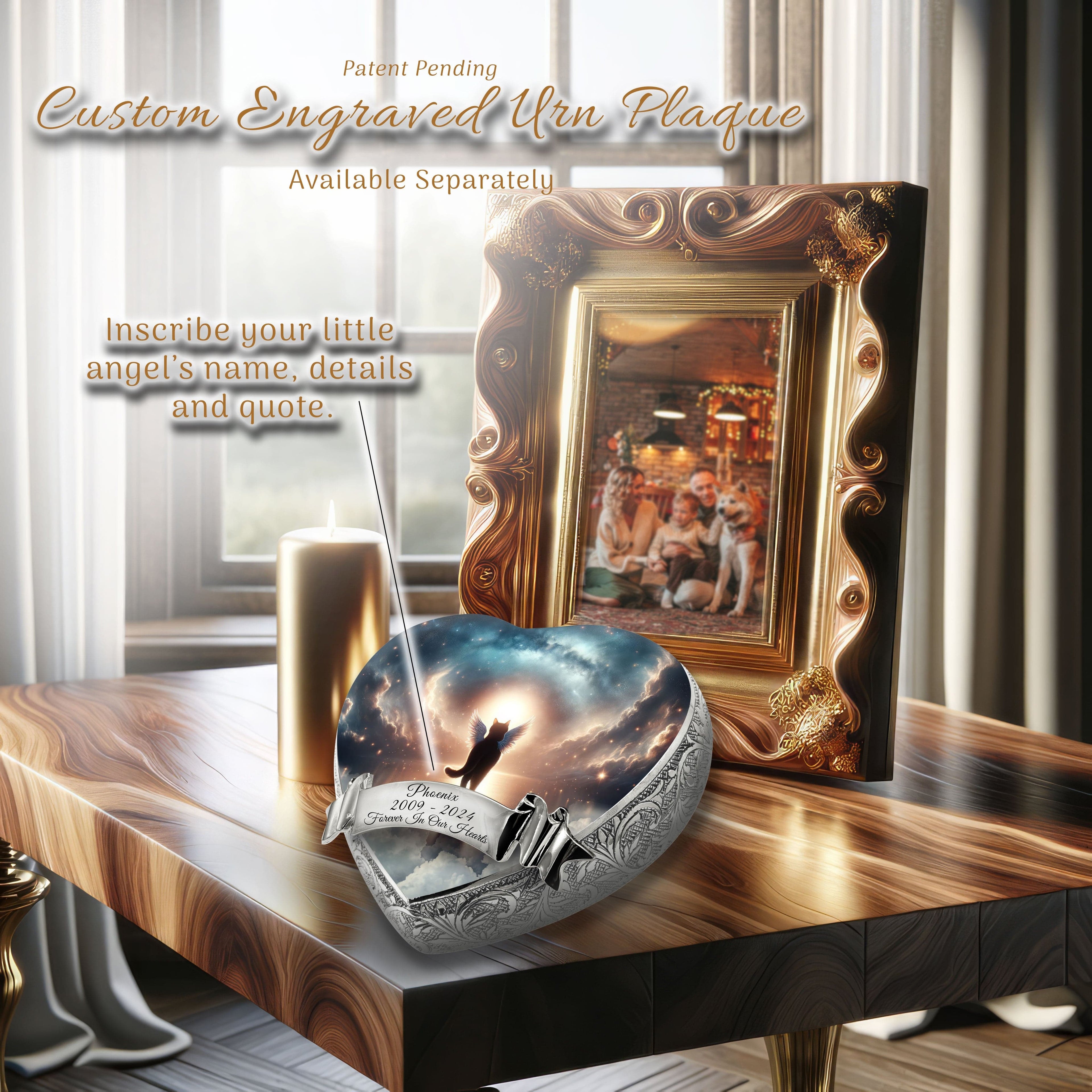 Celestial Symphony Cat Urns for Ashes & Cat Cremation Urn
