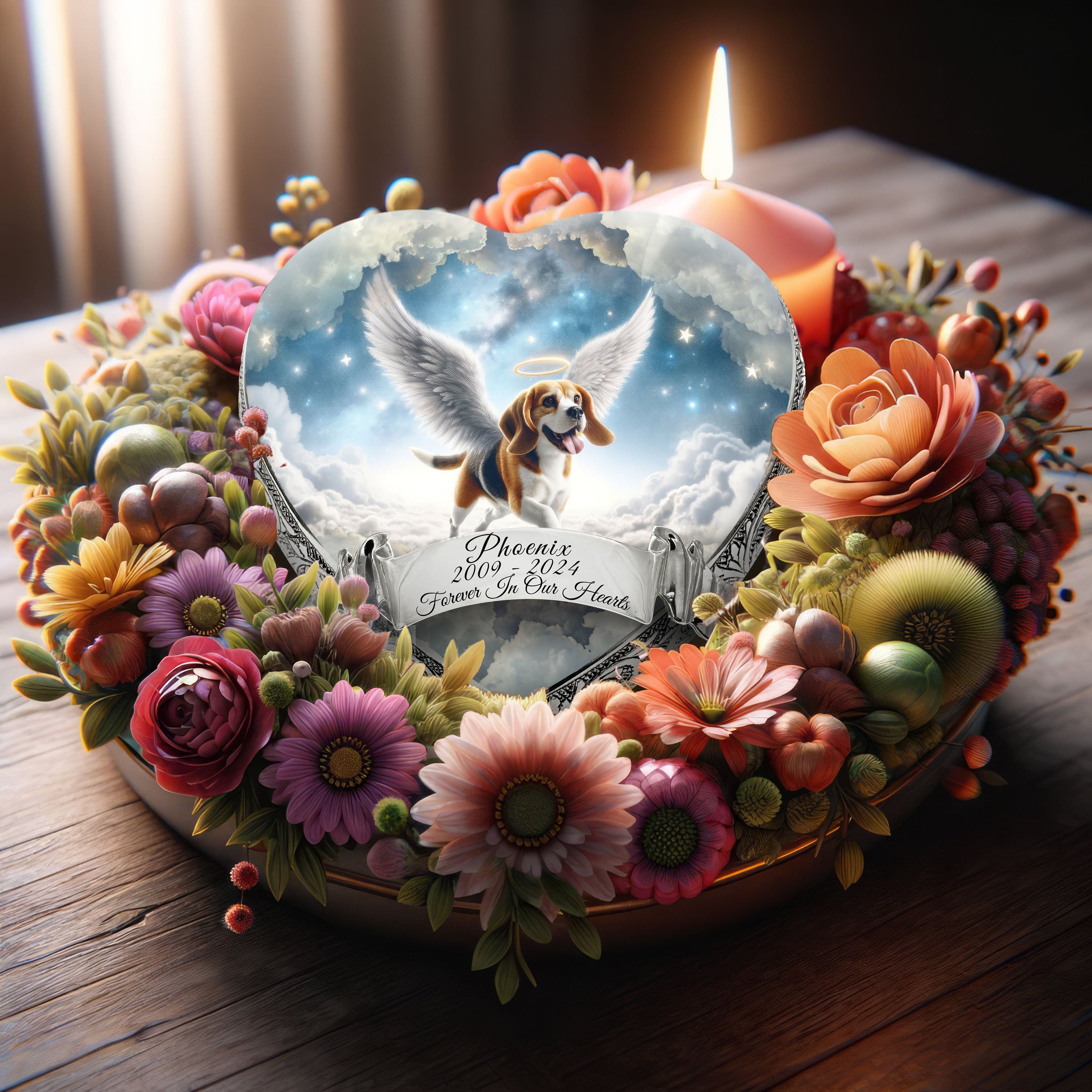 Beagle Dog Urn - Celestial Cascade Urn for Dog Ashes