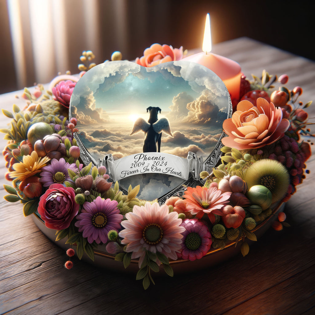 Boxer Dog Urn - Heavenly Panorama Urn for Dog Ashes
