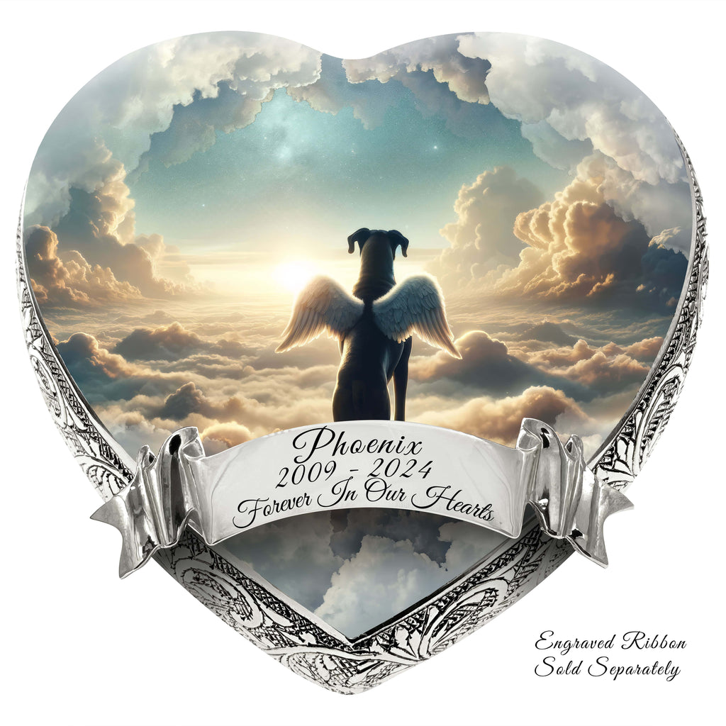 Boxer Dog Urn - Heavenly Panorama Urn for Dog Ashes