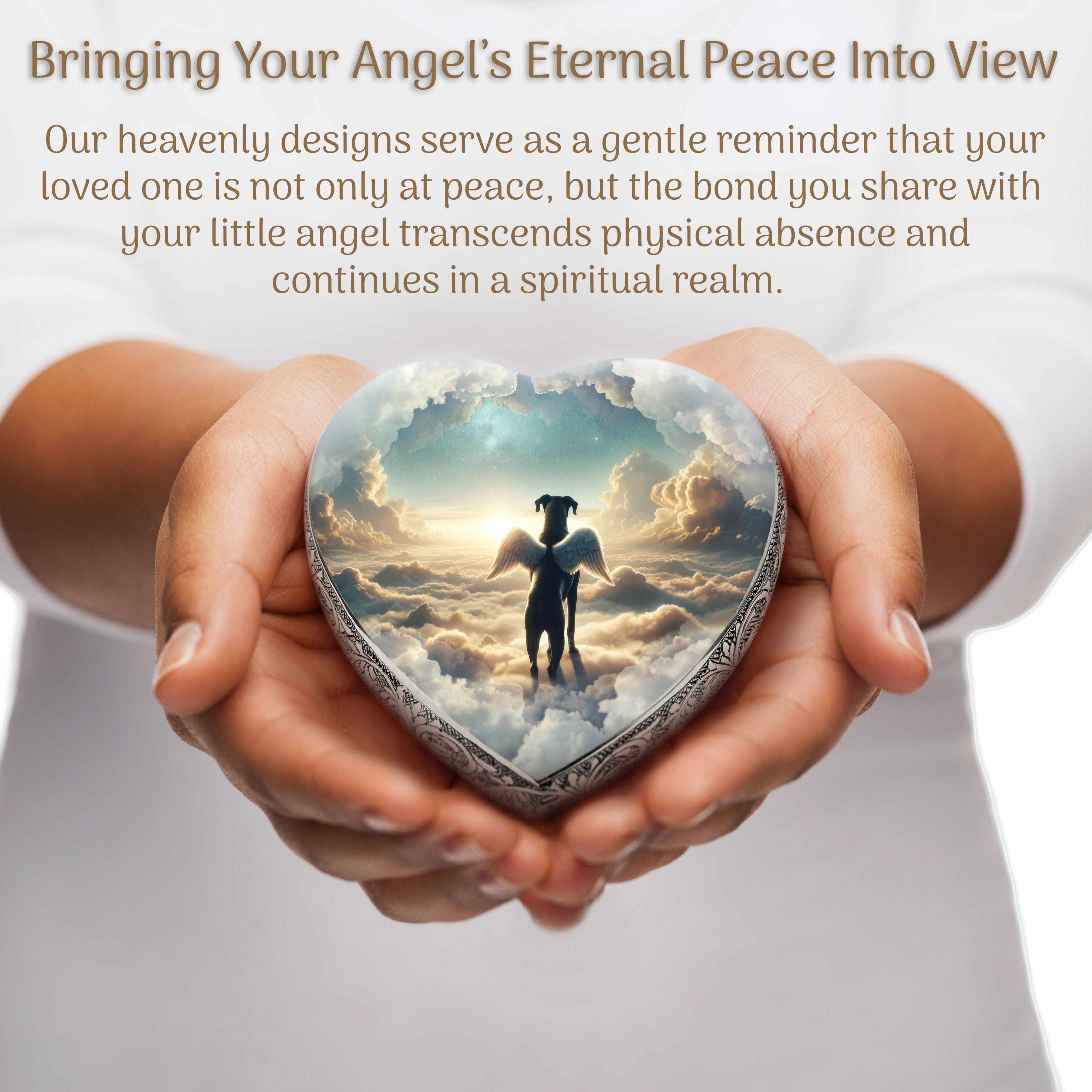 Boxer Dog Urn - Heavenly Panorama Urn for Dog Ashes