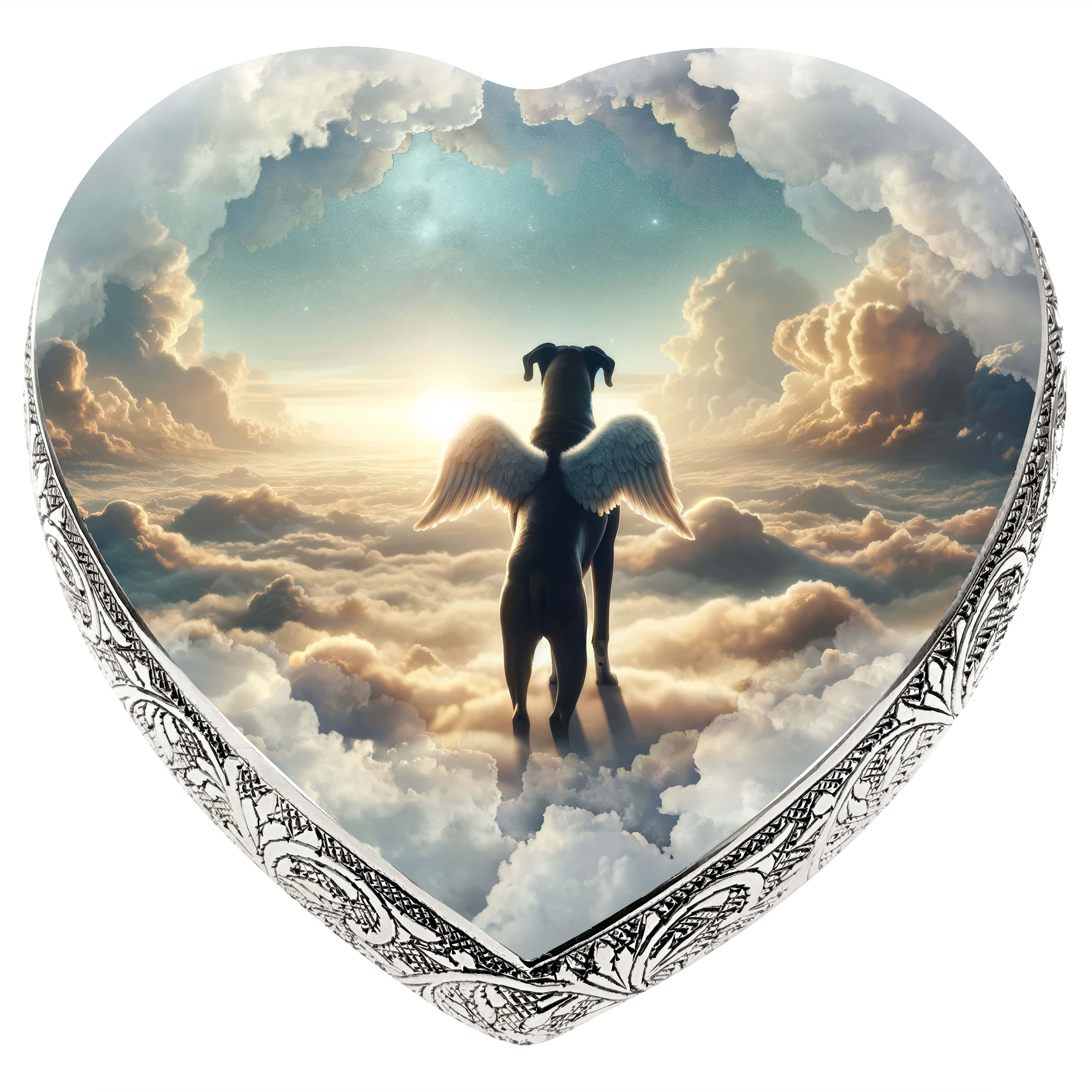 Boxer Dog Urn - Heavenly Panorama Urn for Dog Ashes