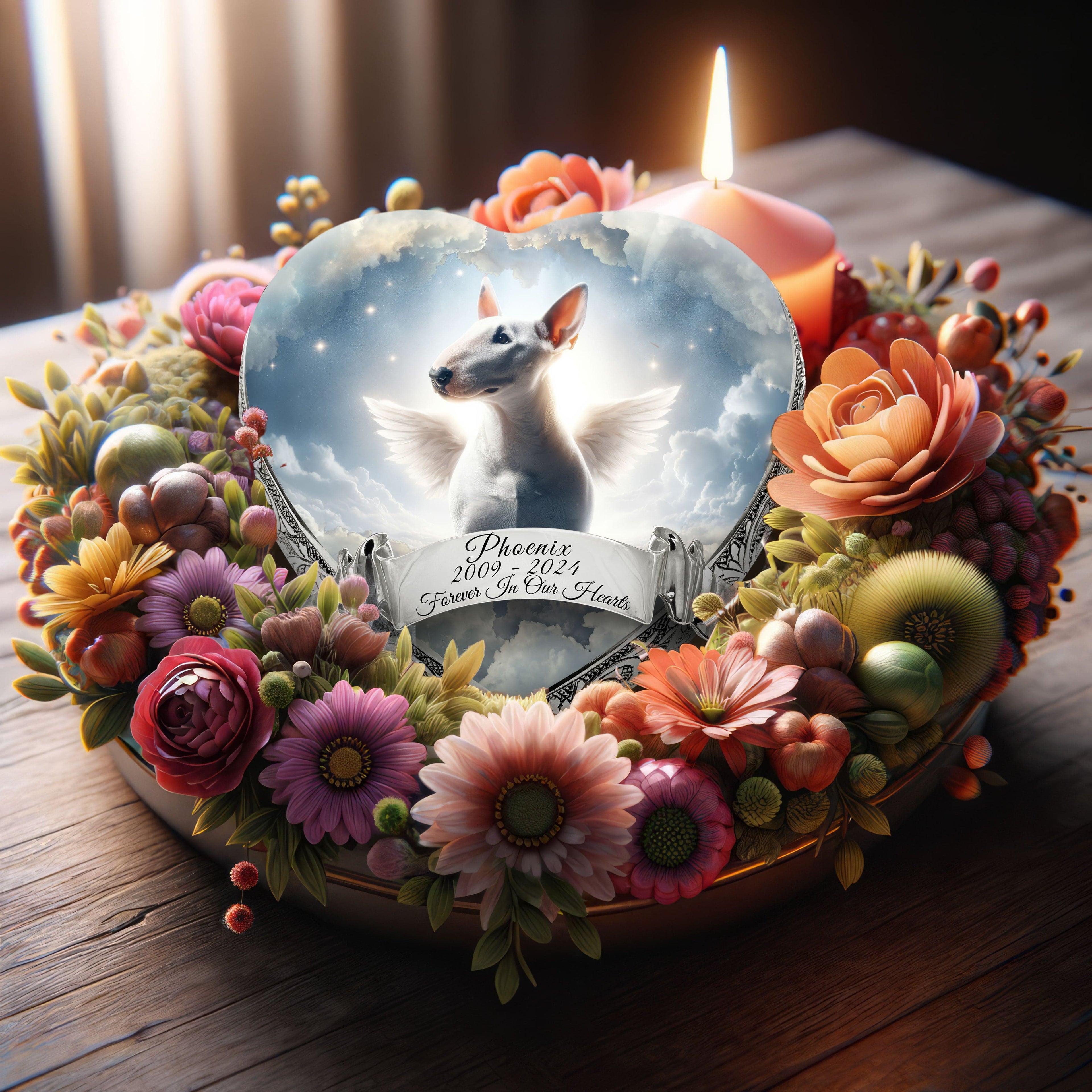 Bull Terrier Dog Urn - Cosmic Chorus Urn for Dog Ashes