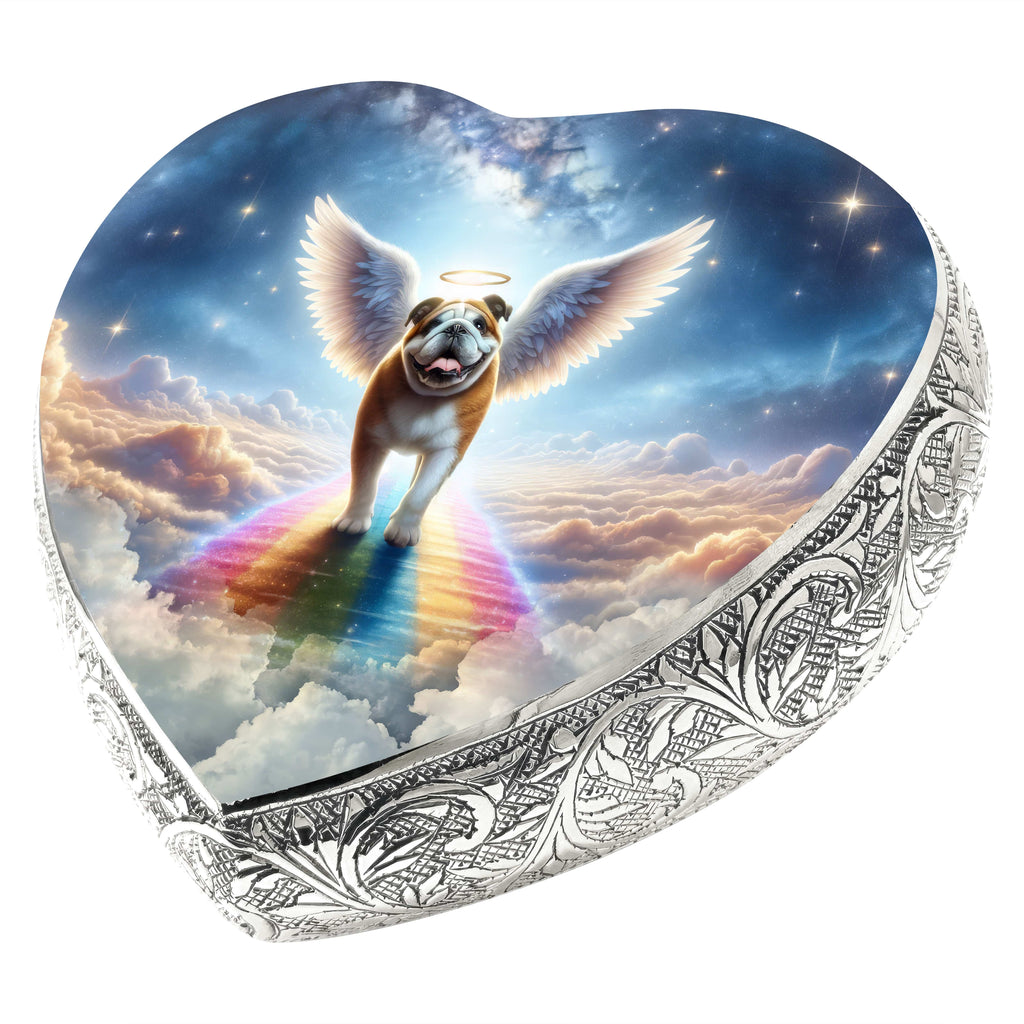 Bulldog Dog Urn - Rainbow Bridge Urn for Dog Ashes