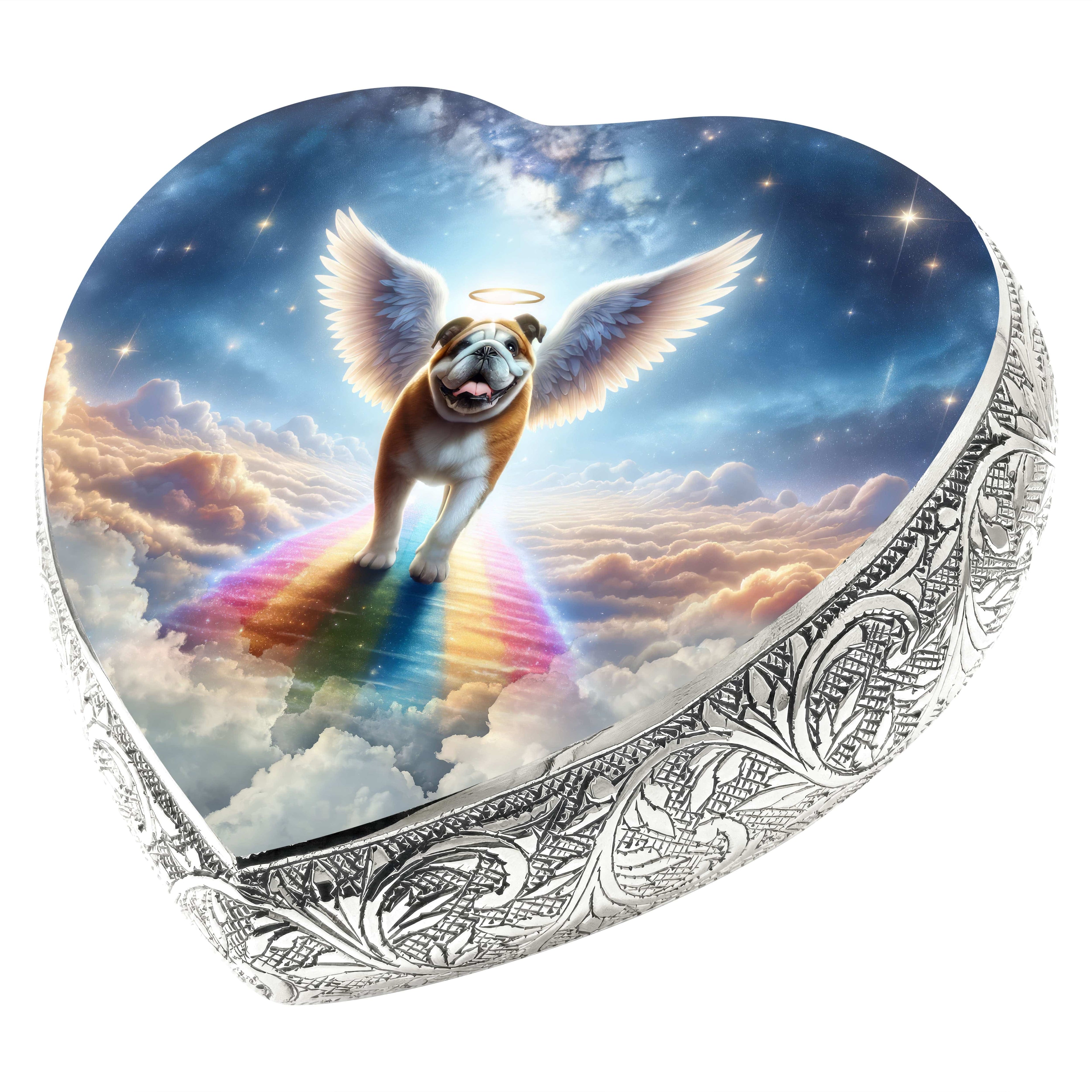 Bulldog Dog Urn - Rainbow Bridge Urn for Dog Ashes