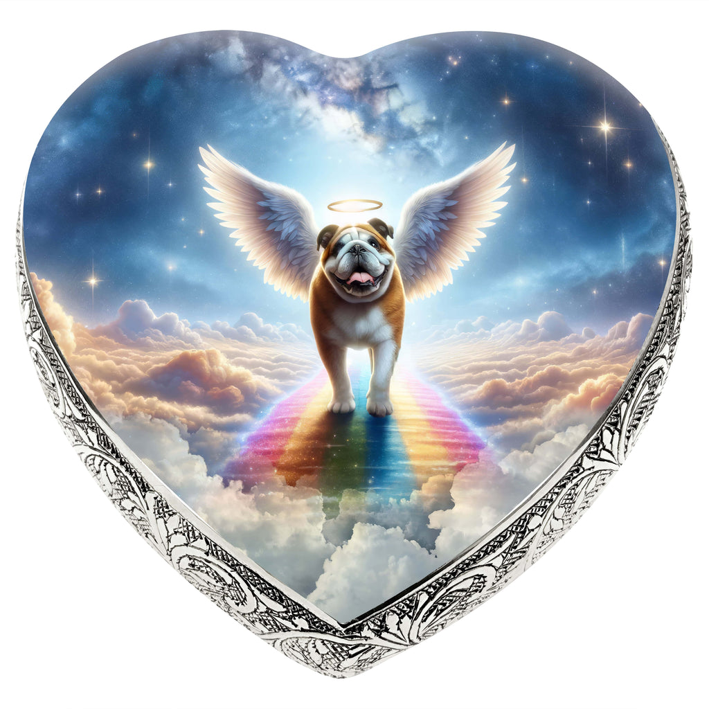 Bulldog Dog Urn - Rainbow Bridge Urn for Dog Ashes