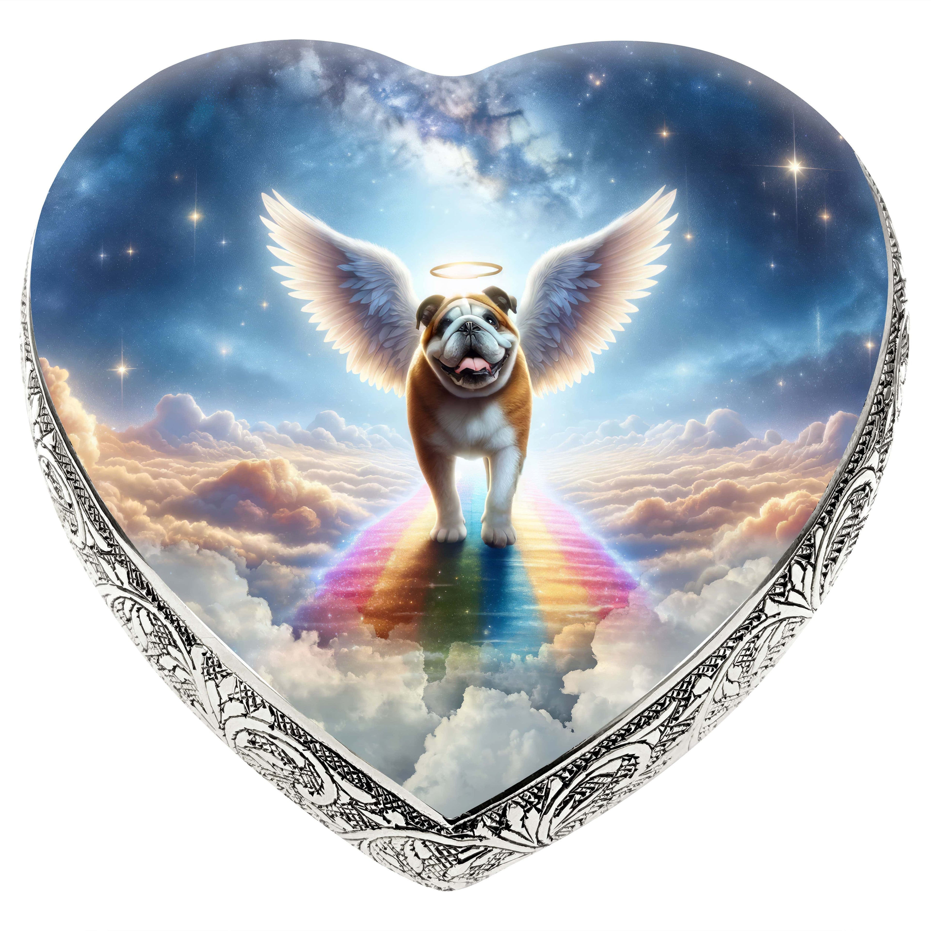 Bulldog Dog Urn - Rainbow Bridge Urn for Dog Ashes