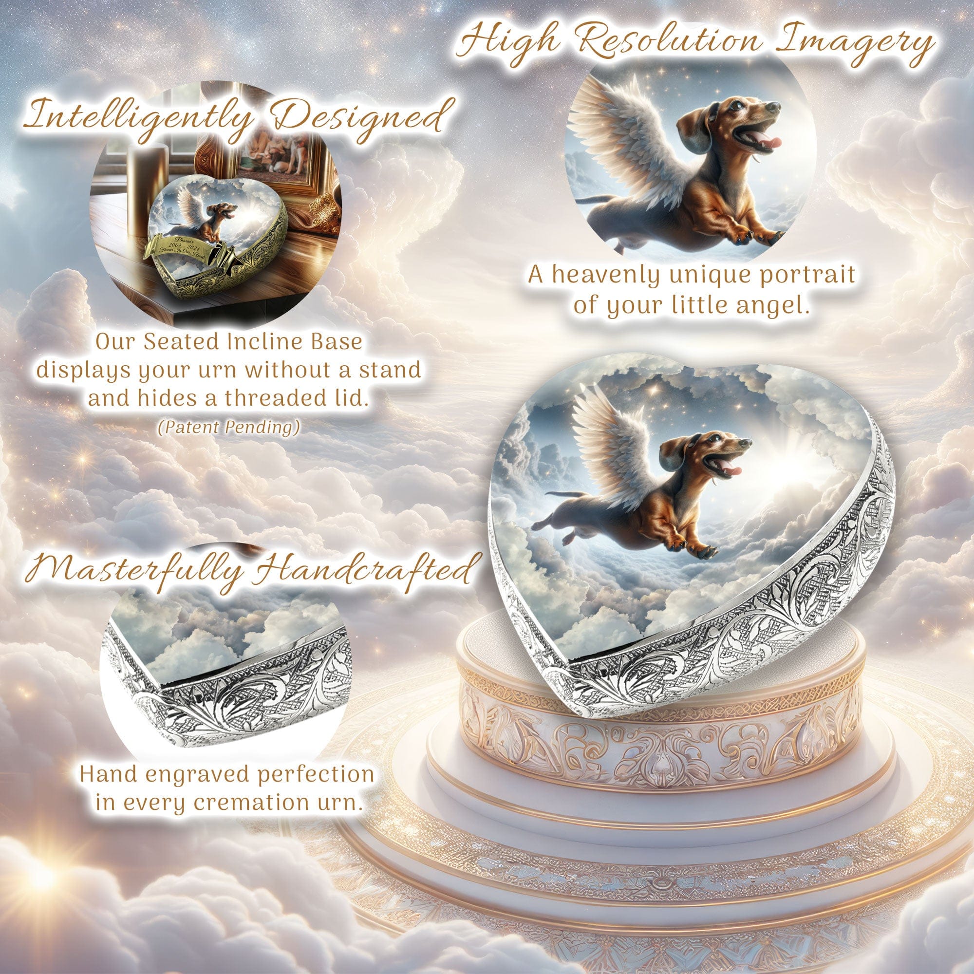 Dachshund - Sacred Skyscape Dog Urn