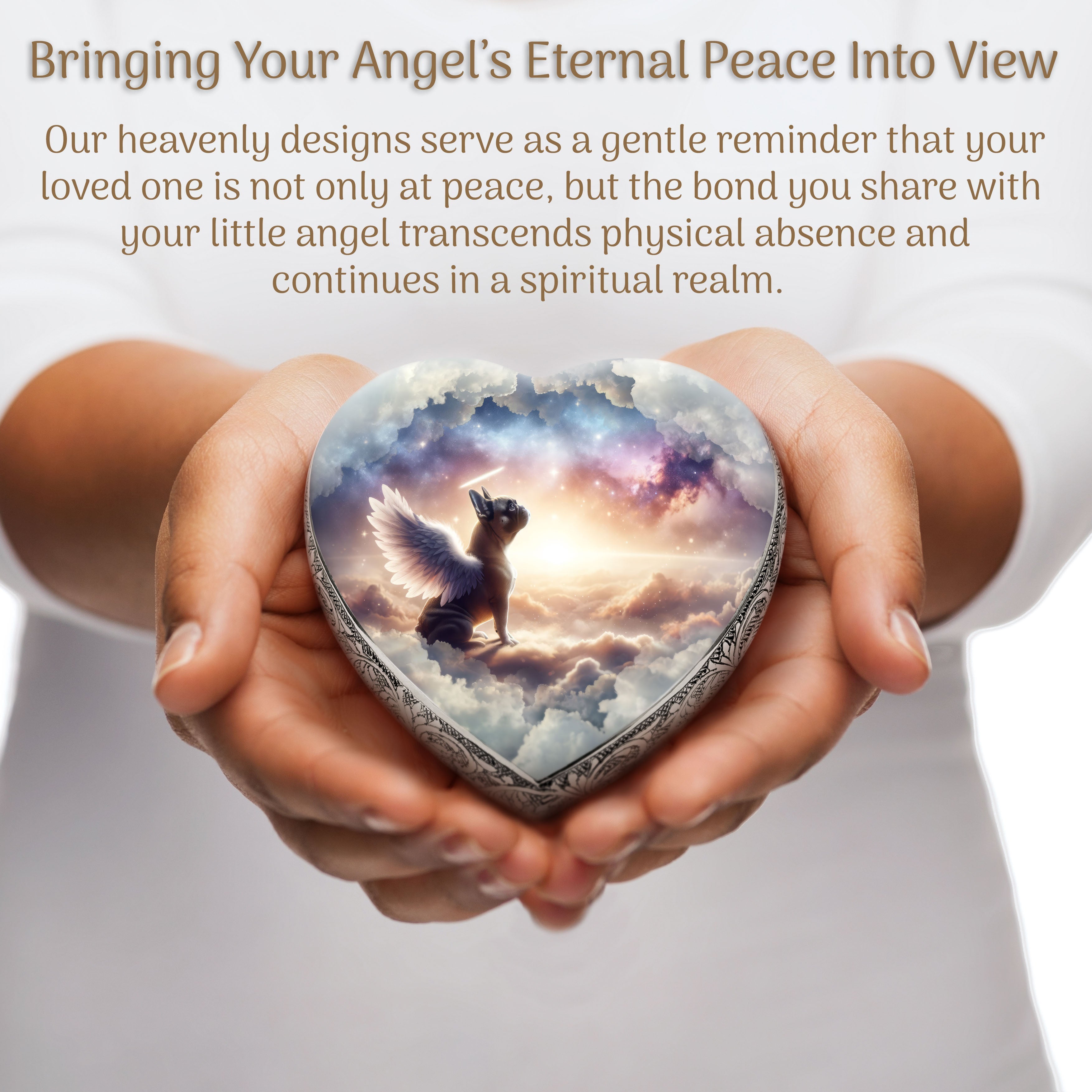 French Bulldog Dog Urn - Cosmic Dawn Urn for Dog Ashes