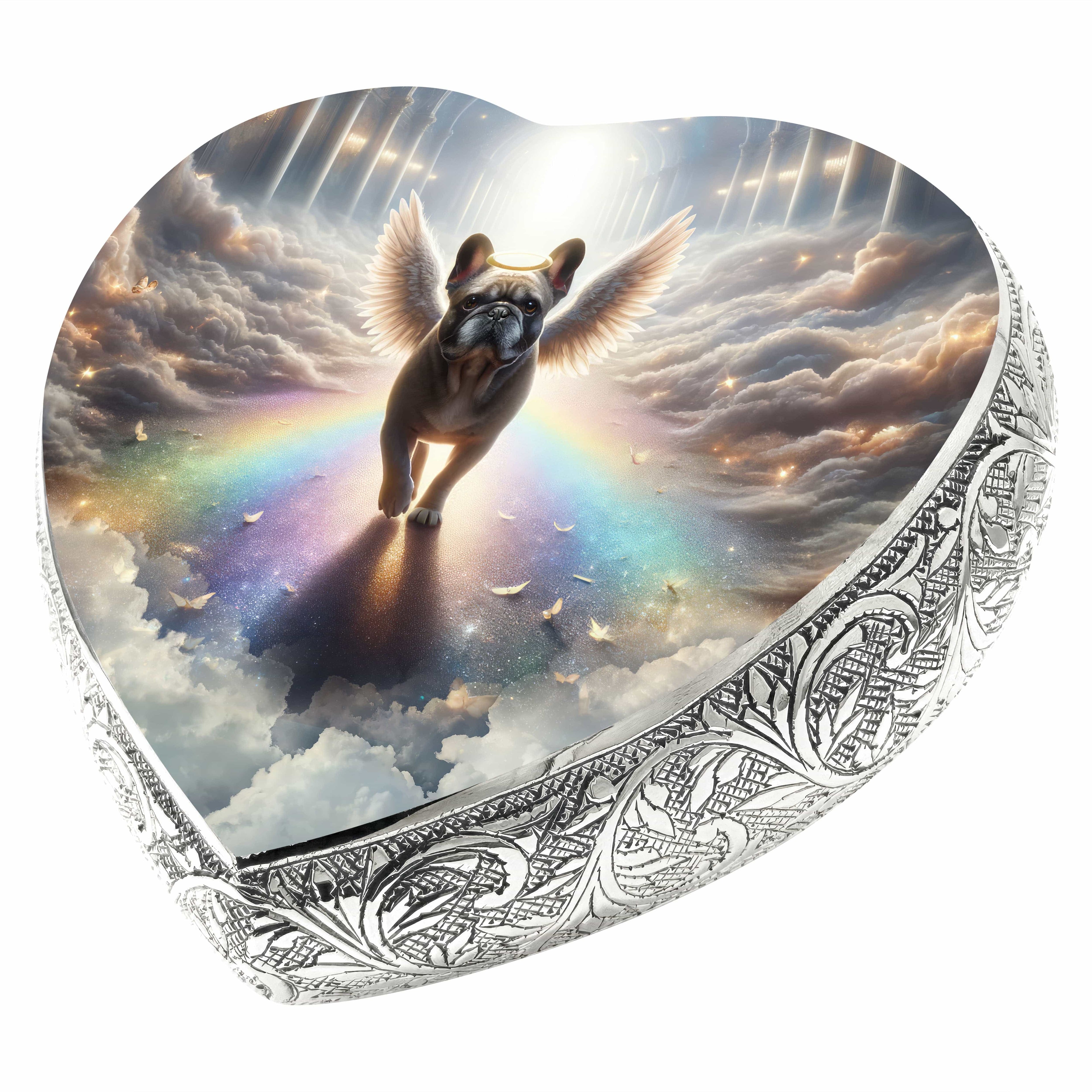 French Bulldog Dog Urn - Rainbow Arc Urn for Dog Ashes