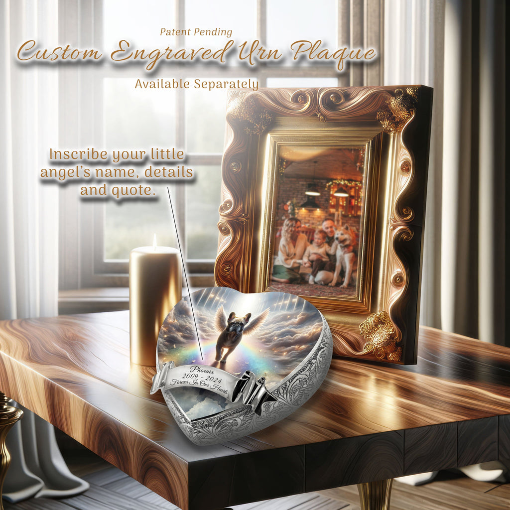 French Bulldog Dog Urn - Rainbow Arc Urn for Dog Ashes