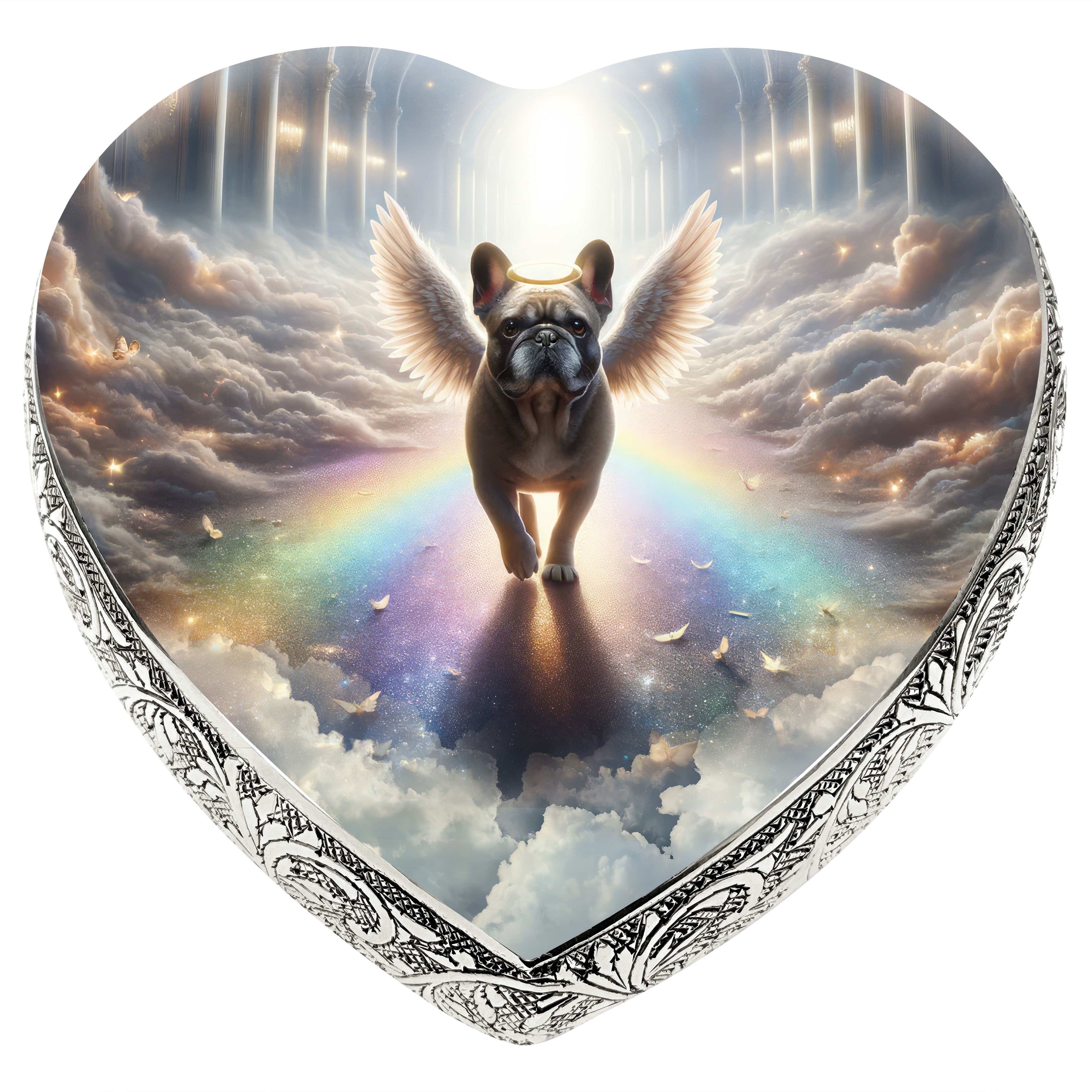 French Bulldog Dog Urn - Rainbow Arc Urn for Dog Ashes