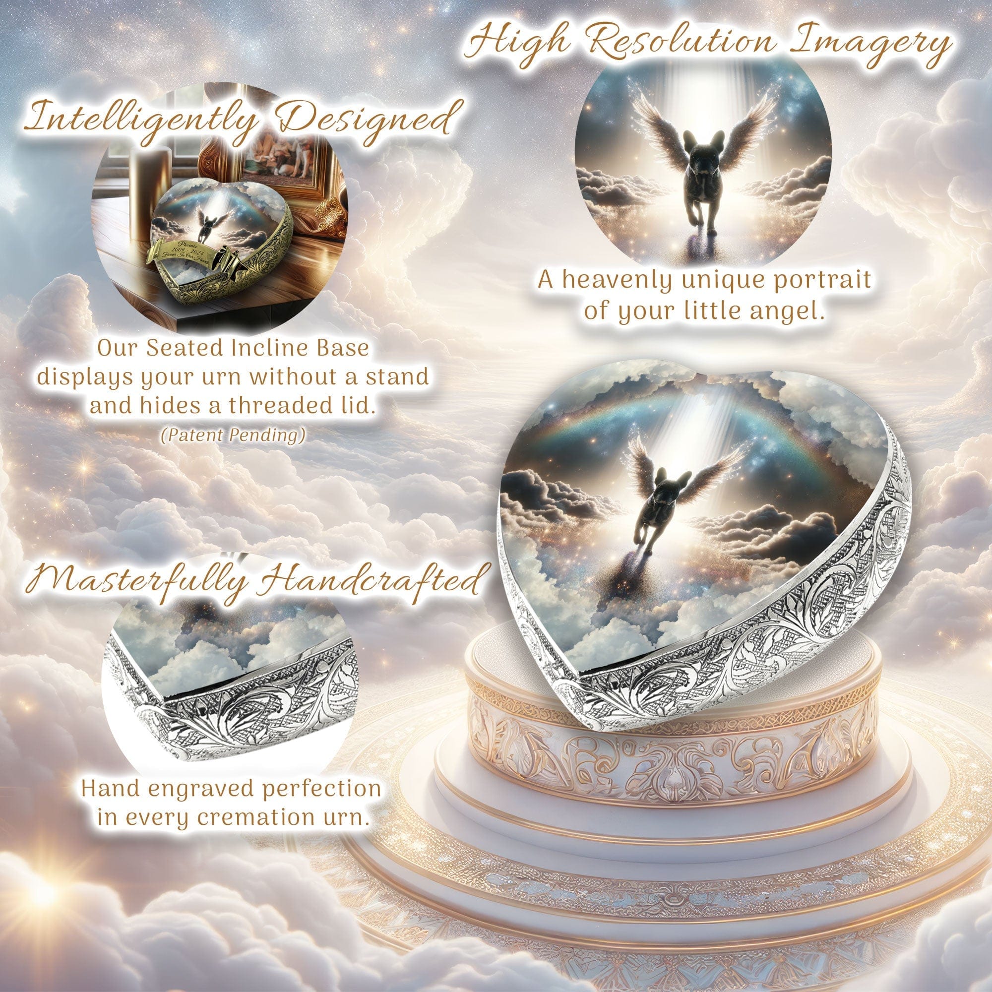 French Bulldog Dog Urn - Supernova Burst Urn for Dog Ashes