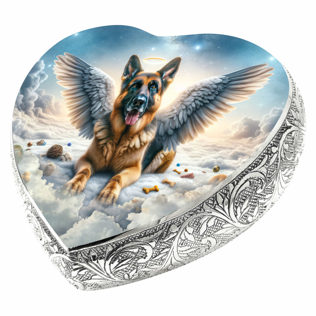 German Shepherd Dog Urn - Infinity Glaze Urn for Dog Ashes