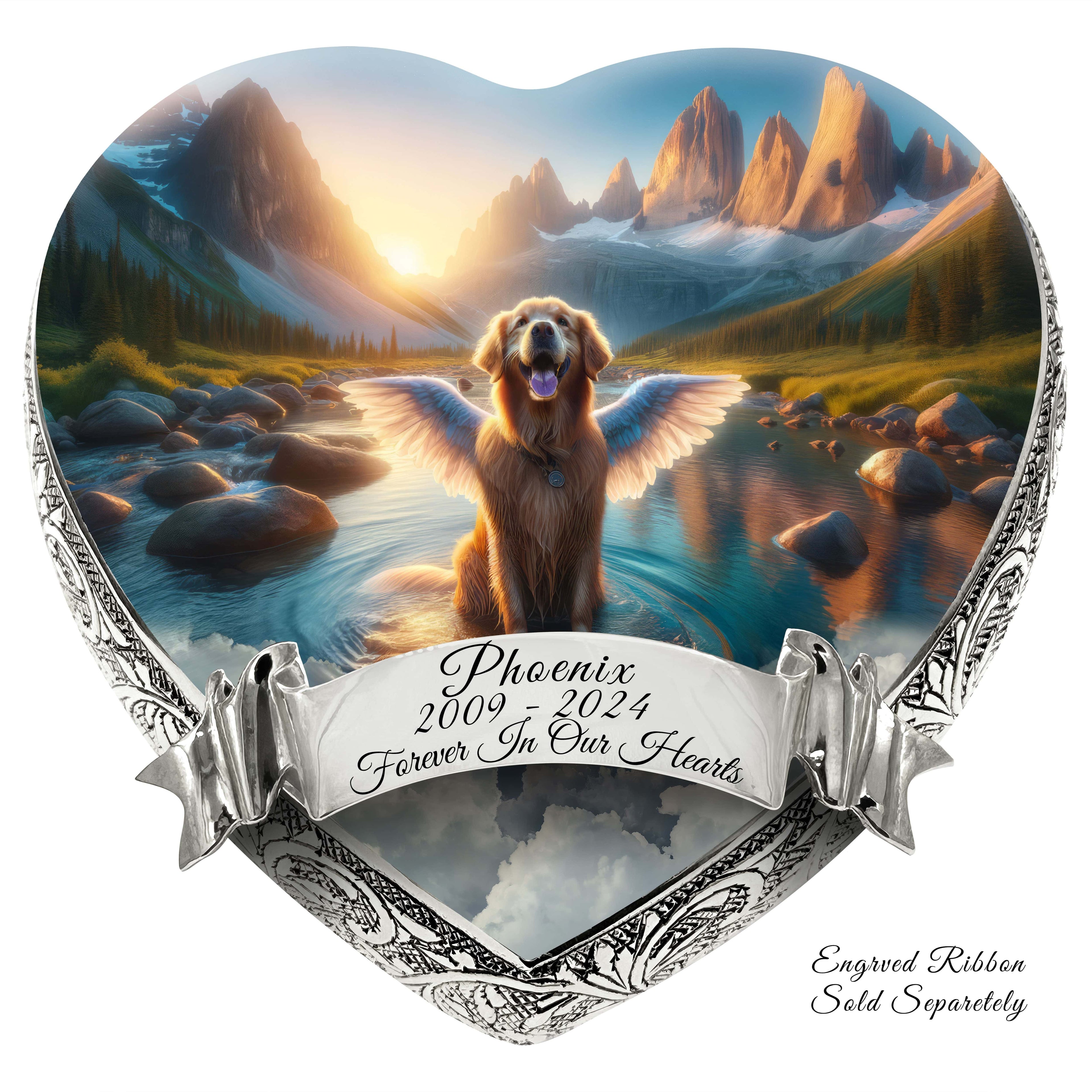 Golden Retriever Dog Urn - Crystal Waters Urn for Dog Ashes