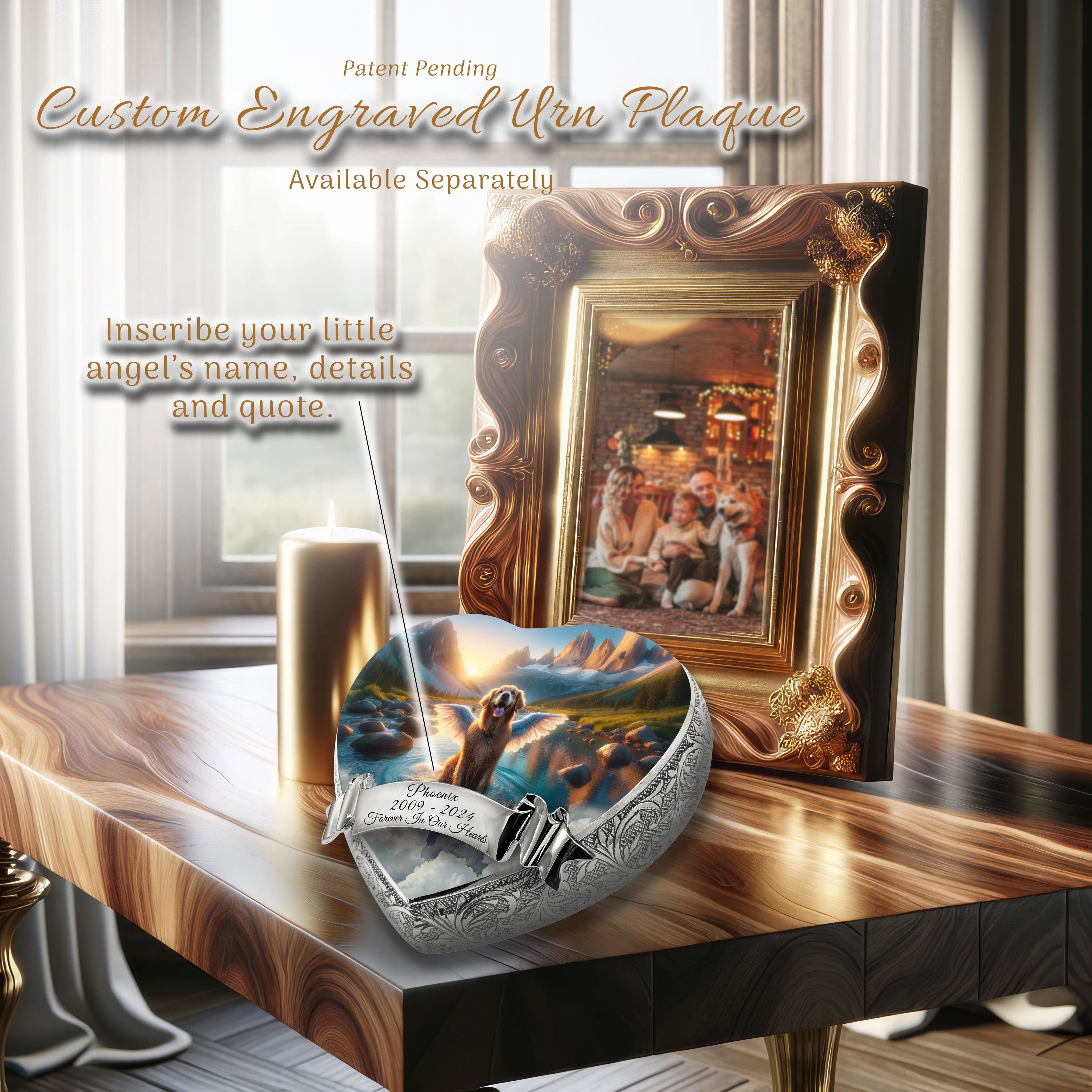 Golden Retriever Dog Urn - Crystal Waters Urn for Dog Ashes