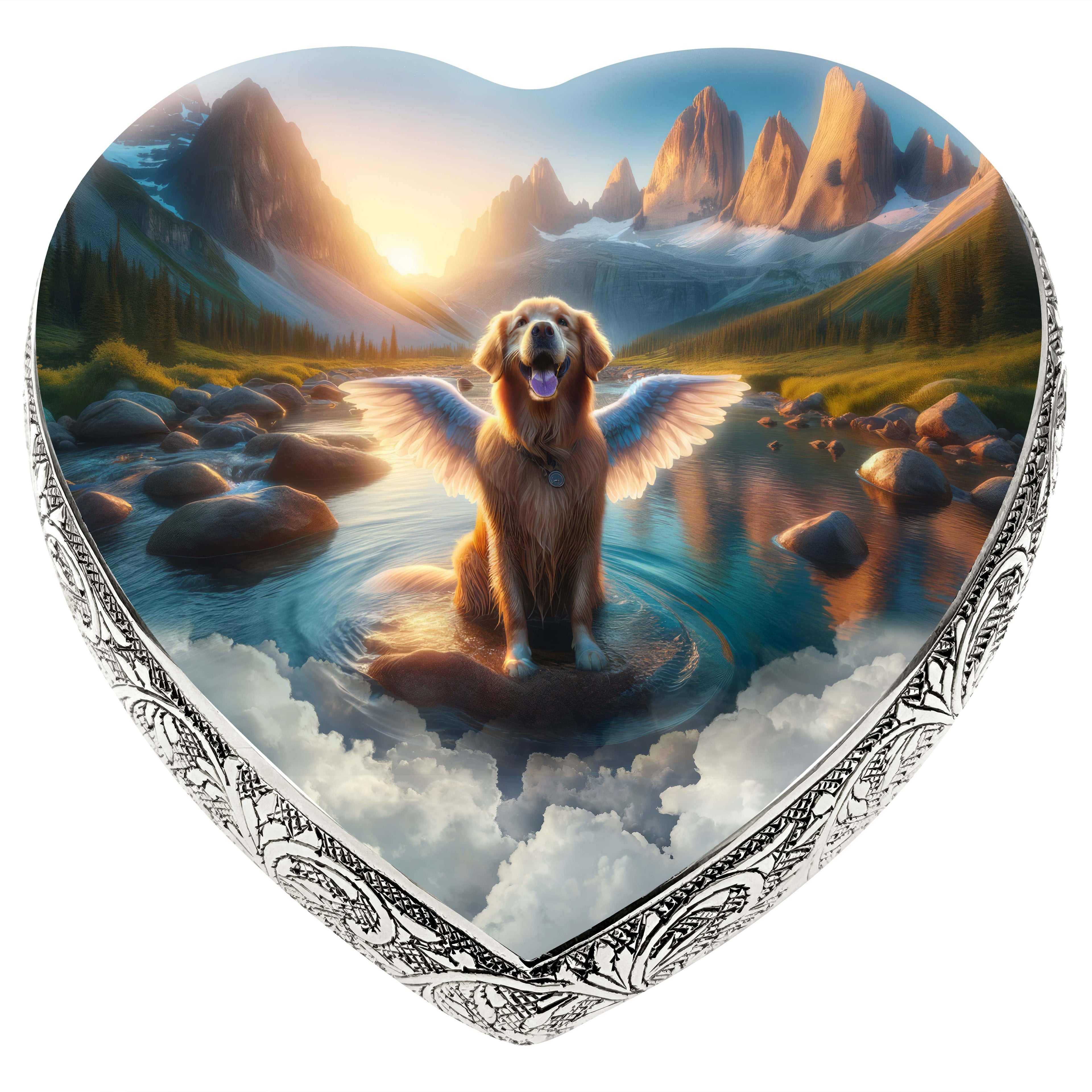 Golden Retriever Dog Urn - Crystal Waters Urn for Dog Ashes