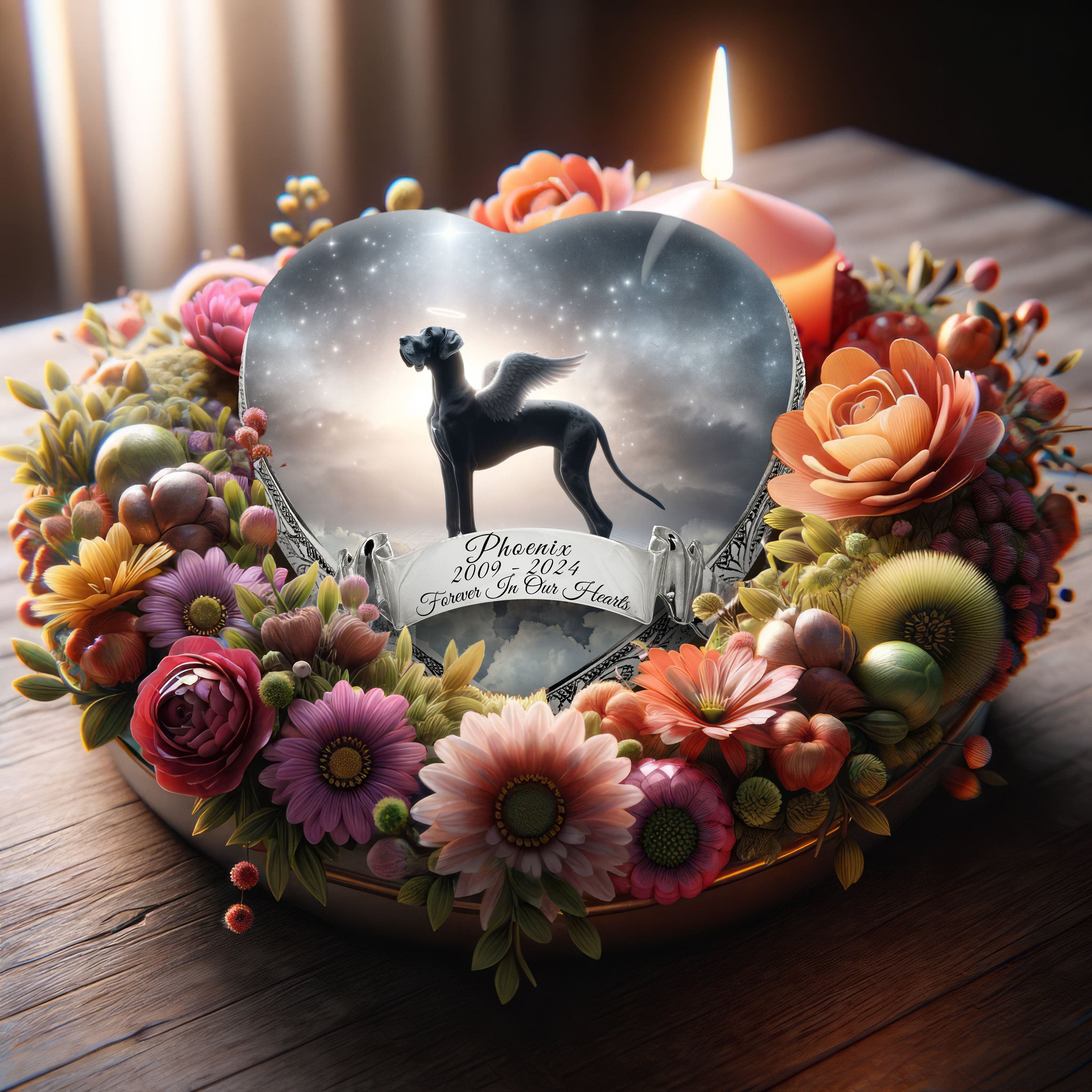 Great Dane Dog Urn - Celestial Horizon Urn for Dog Ashes