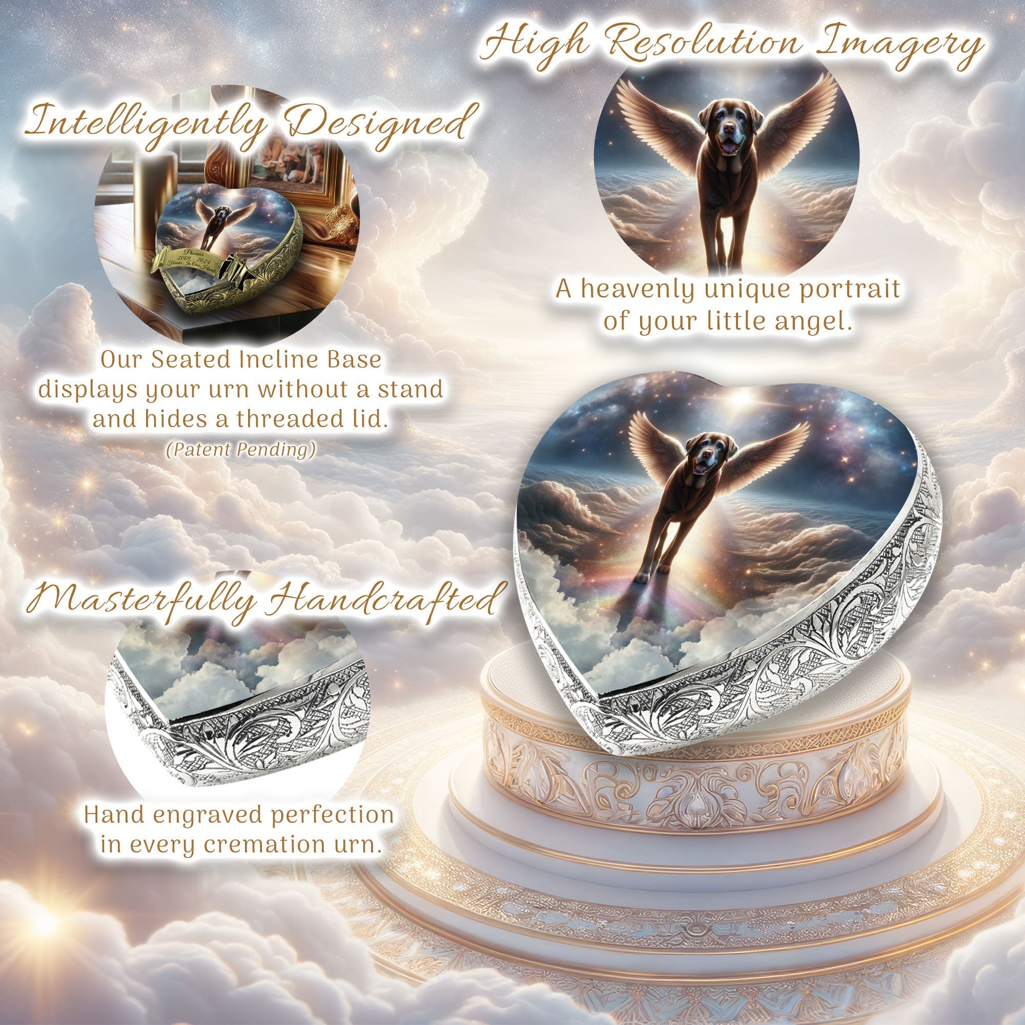 Labrador Retriever Dog Urn - Orion Shimmer Urn for Dog Ashes