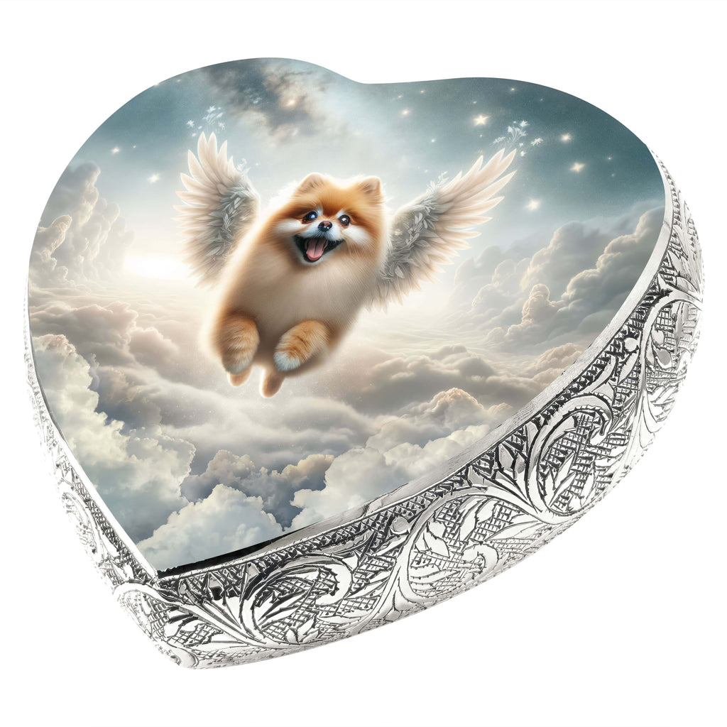 Pomeranian Dog Urn - Galaxy Glitter Urn for Dog Ashes