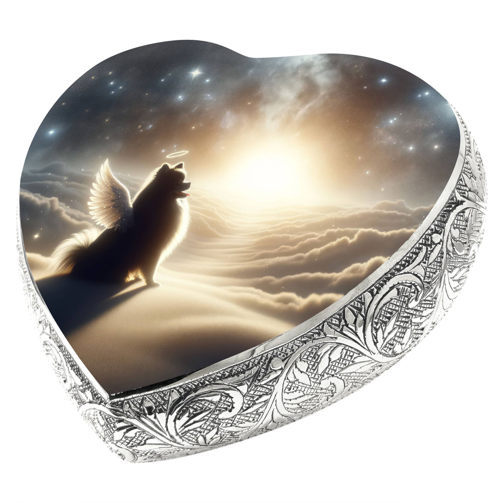 Pomeranian Dog Urn - Twilight Haze Urn for Dog Ashes