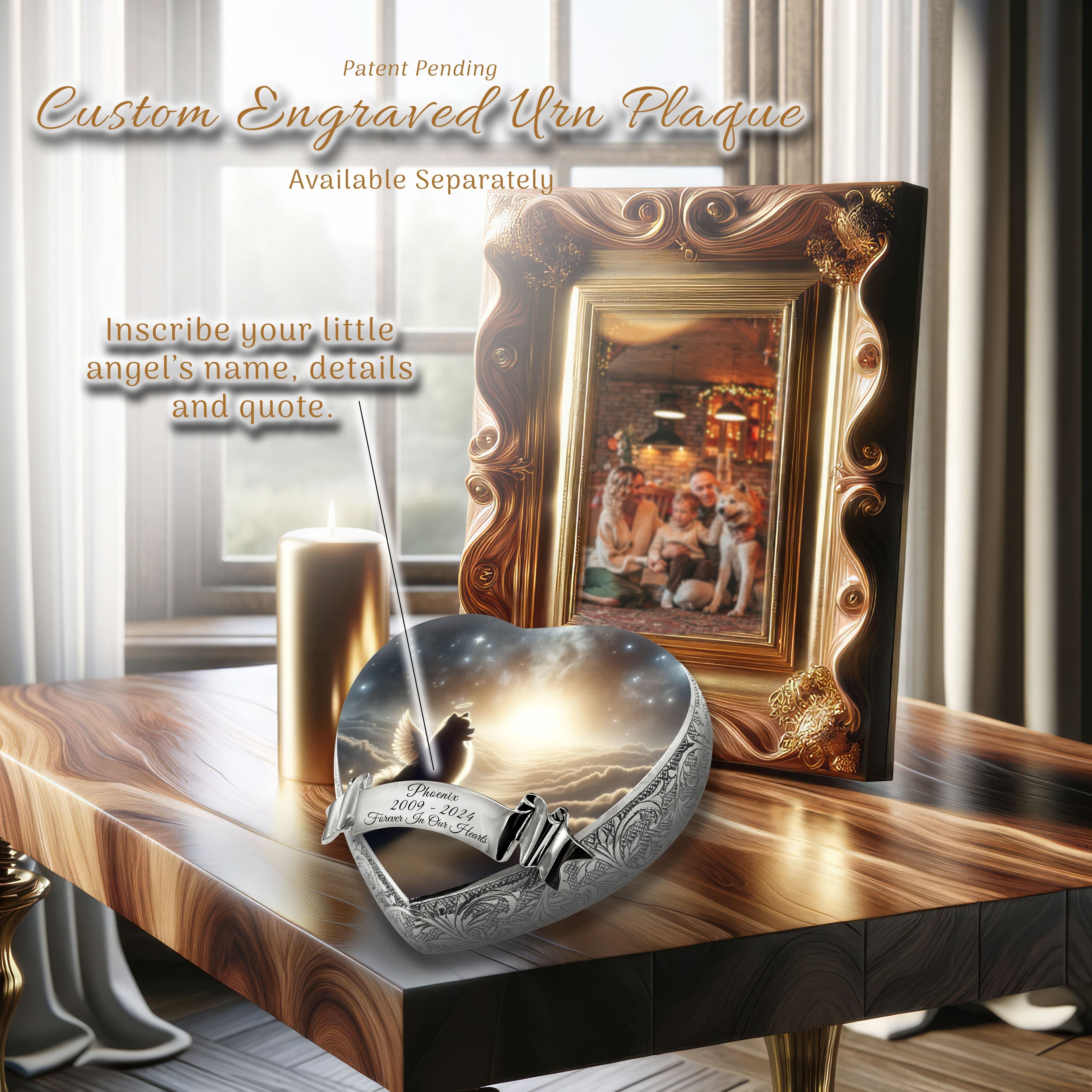 Pomeranian Dog Urn - Twilight Haze Urn for Dog Ashes
