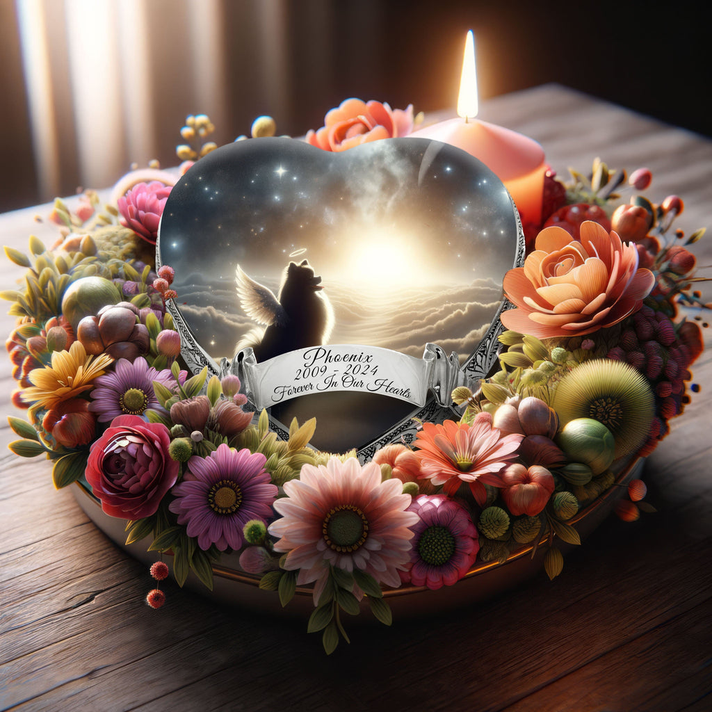 Pomeranian Dog Urn - Twilight Haze Urn for Dog Ashes