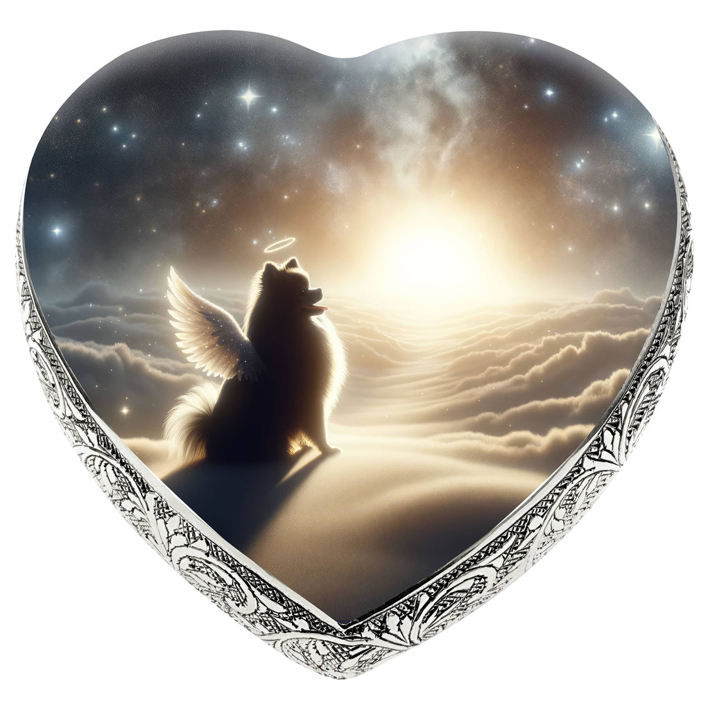 Pomeranian Dog Urn - Twilight Haze Urn for Dog Ashes