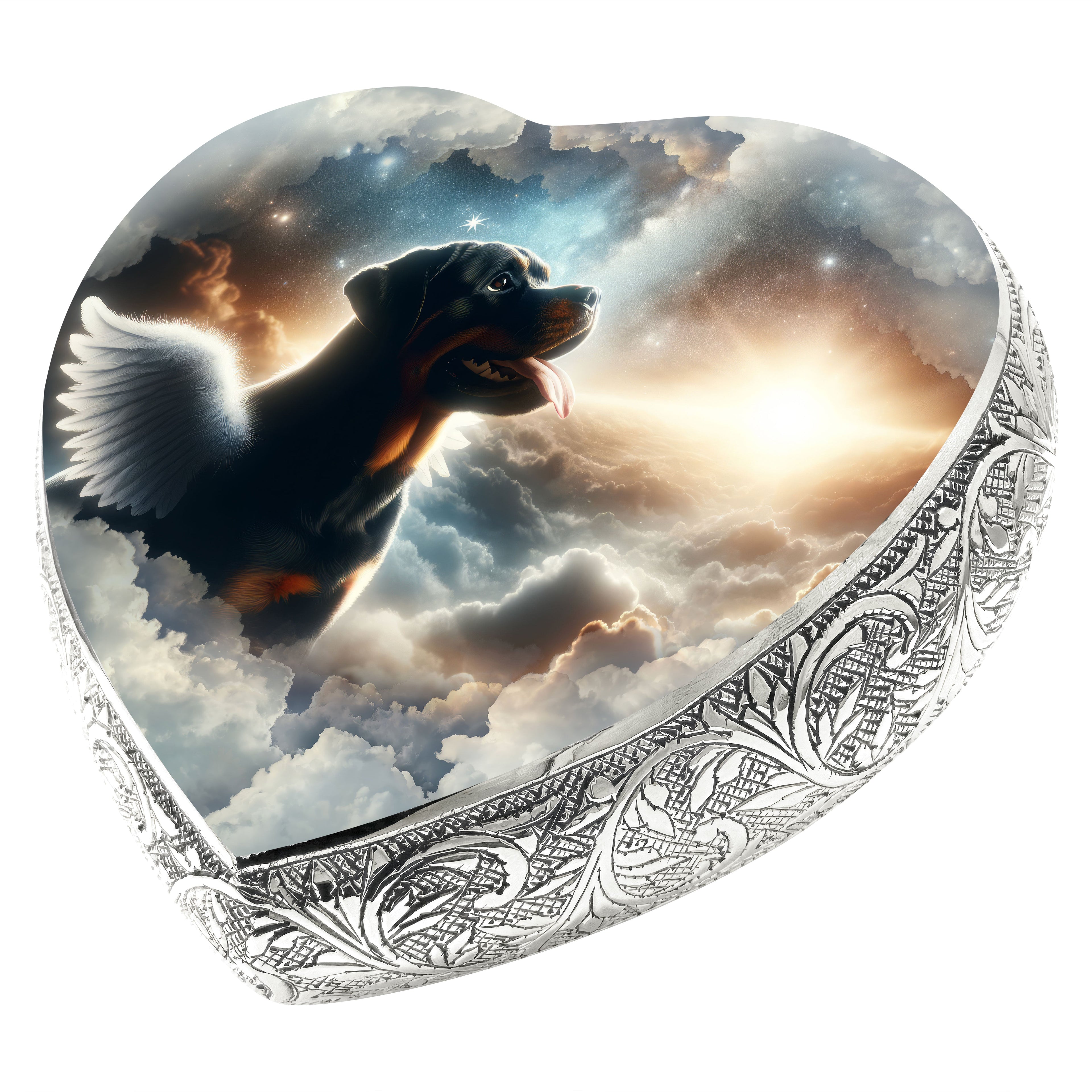 Rottweiler Dog Urn - Supernova Swirl Urn for Dog Ashes