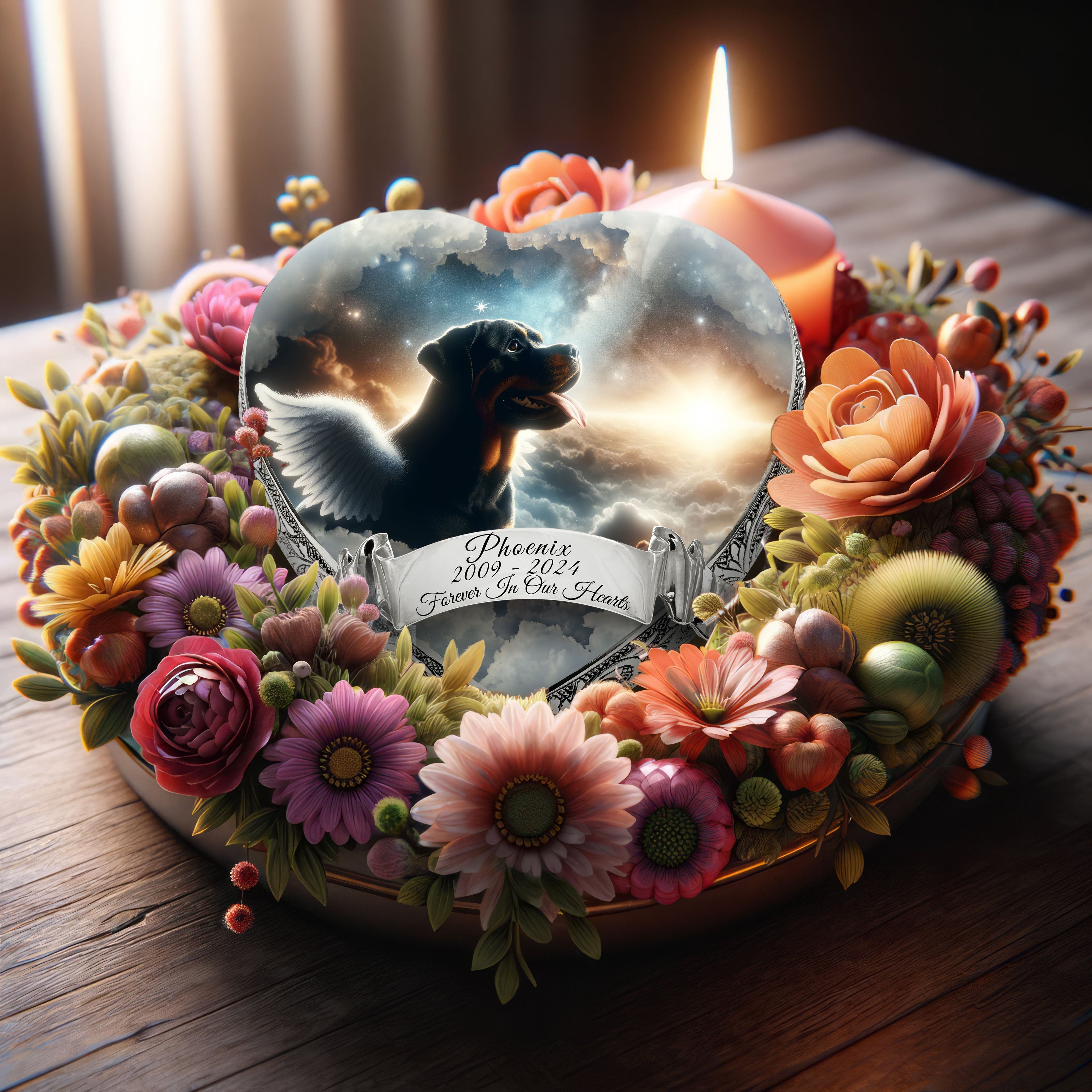 Rottweiler Dog Urn - Supernova Swirl Urn for Dog Ashes