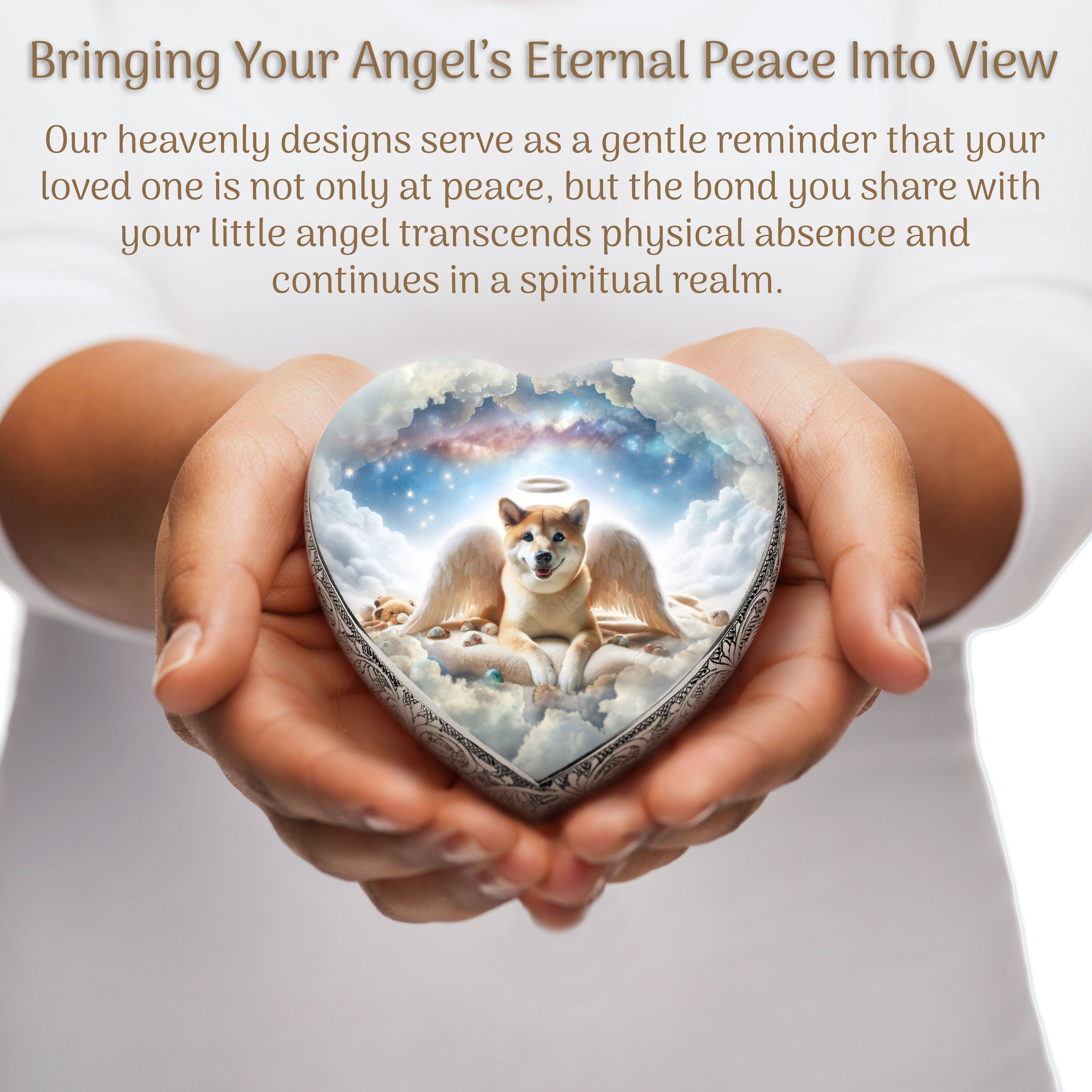Shiba Inu Dog Urn - Cherubic Charm Urn for Dog Ashes