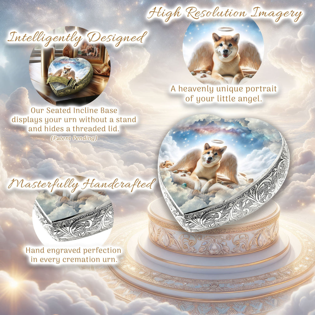 Shiba Inu Dog Urn - Cherubic Charm Urn for Dog Ashes