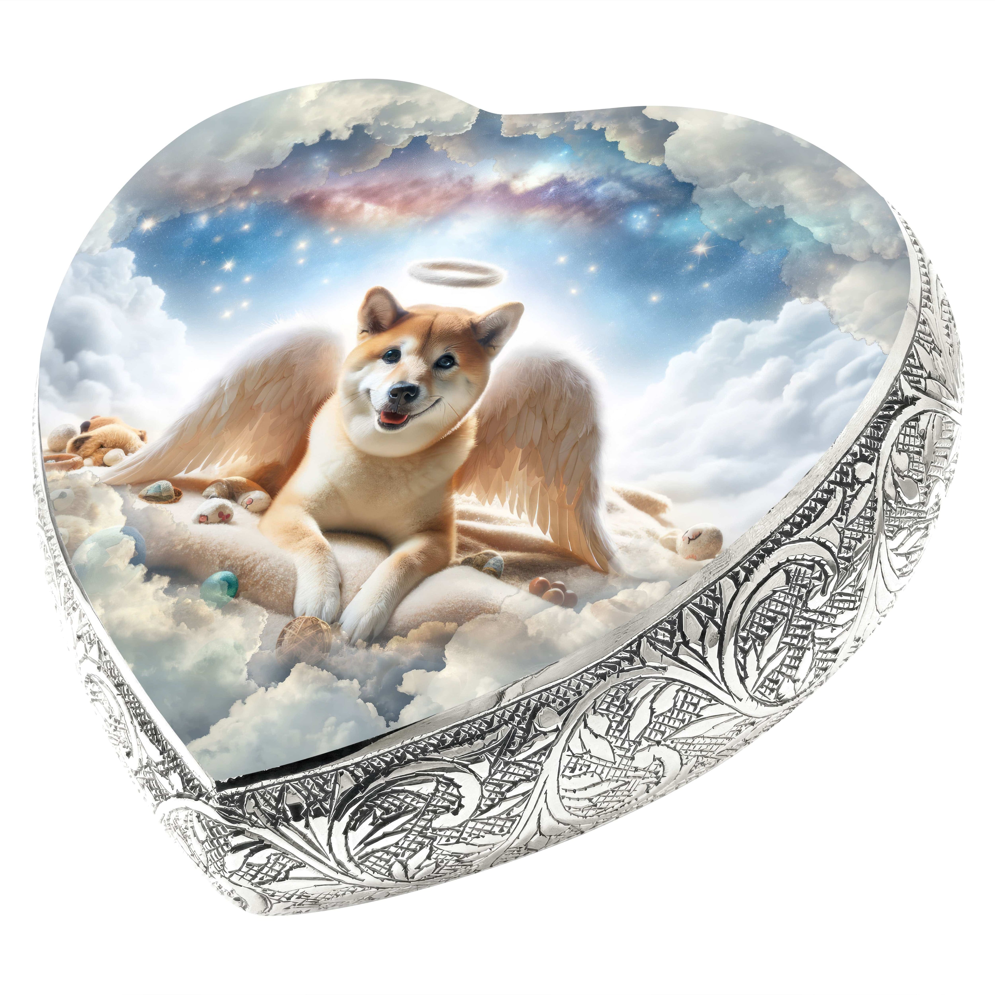 Shiba Inu Dog Urn - Cherubic Charm Urn for Dog Ashes