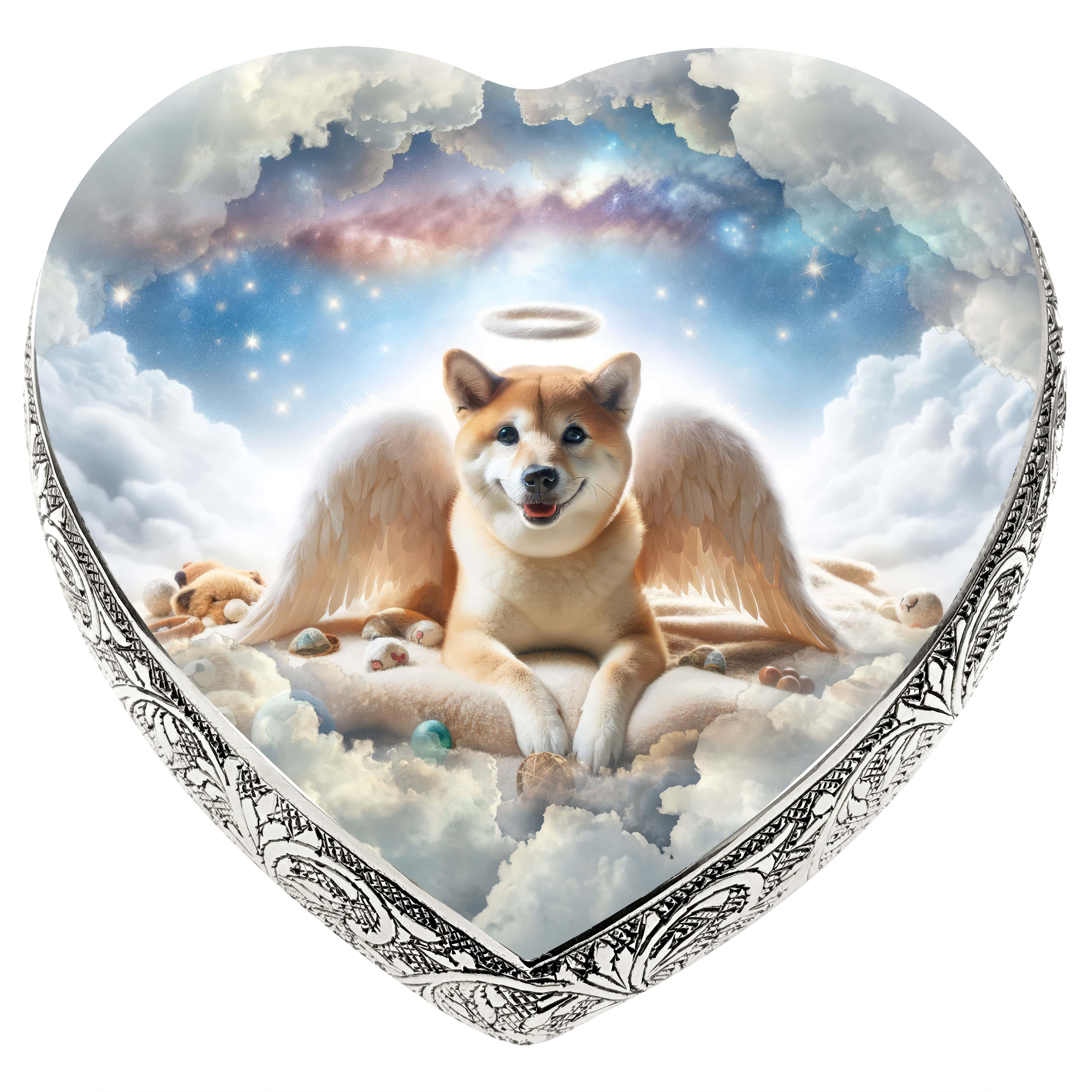 Shiba Inu Dog Urn - Cherubic Charm Urn for Dog Ashes