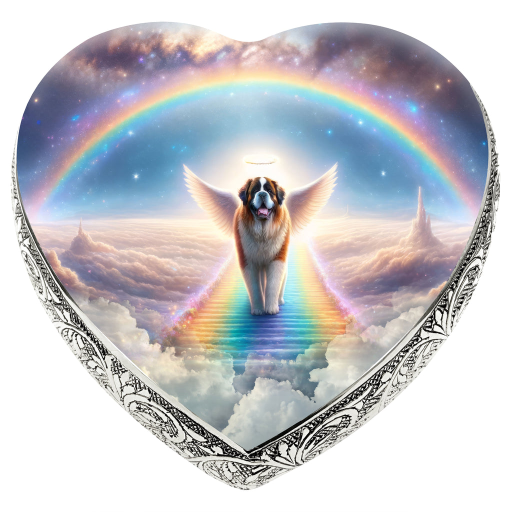 St Bernard Dog Urn - Rainbow Bridge Urn for Dog Ashes