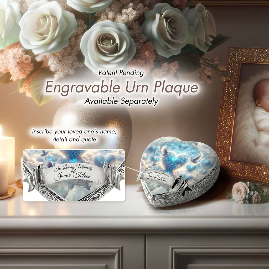 Blue Holy Doves Baby or Child Cremation Urn