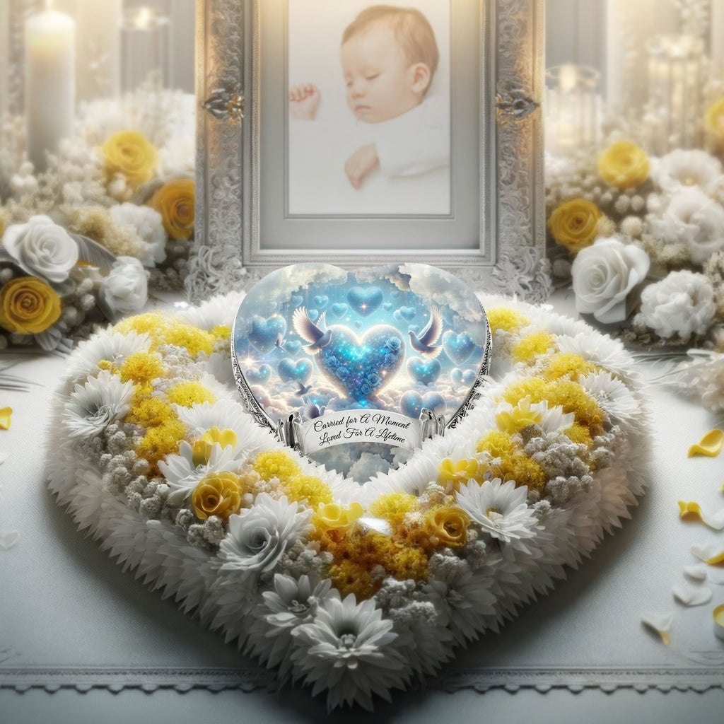 Blue Holy Doves Baby or Child Cremation Urn