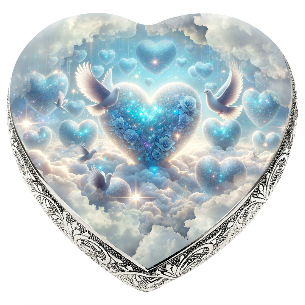 Blue Holy Doves Baby or Child Cremation Urn