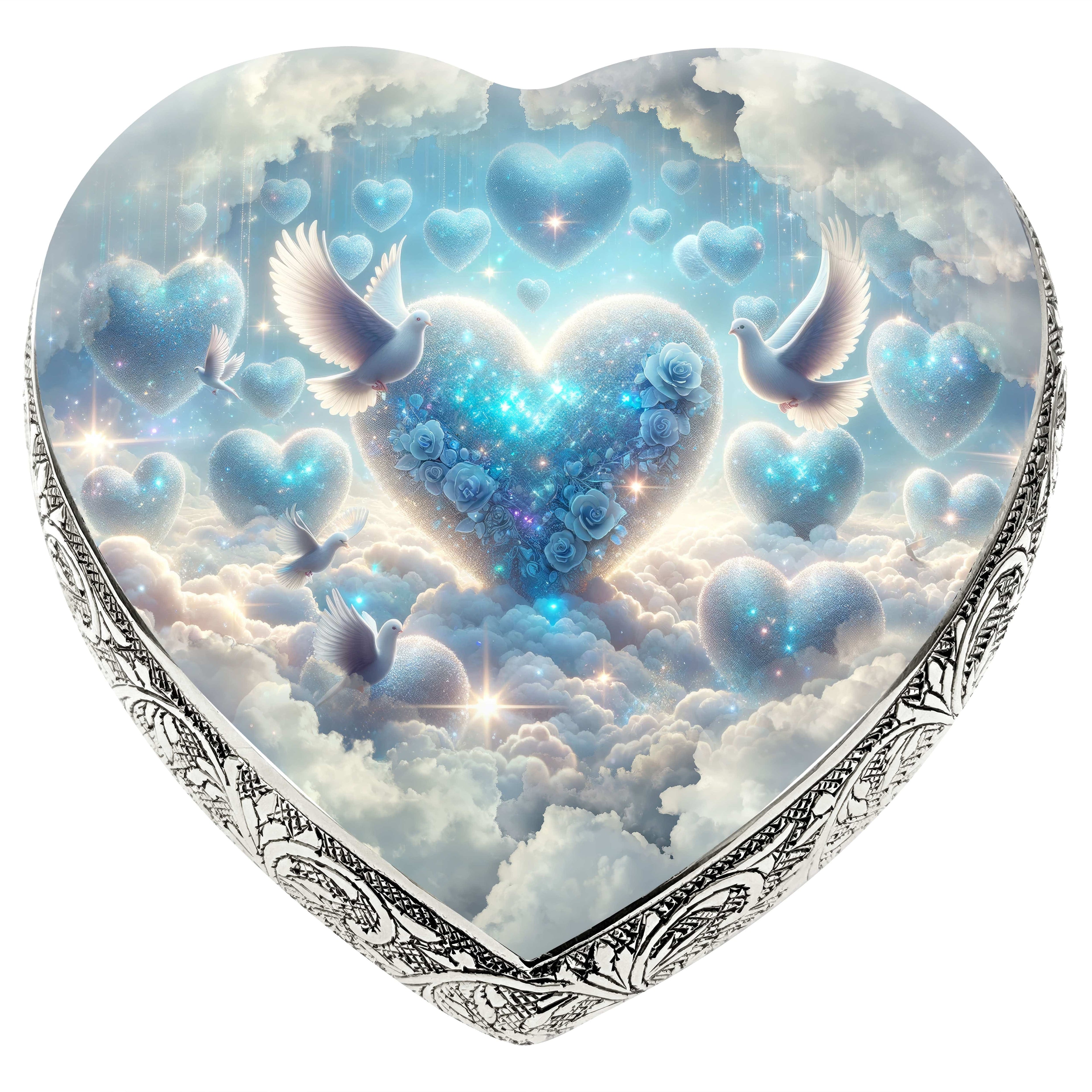Blue Holy Doves Baby or Child Cremation Urn