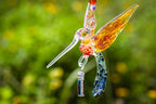 Yellow and Red Hummingbird with Keepsake Vial